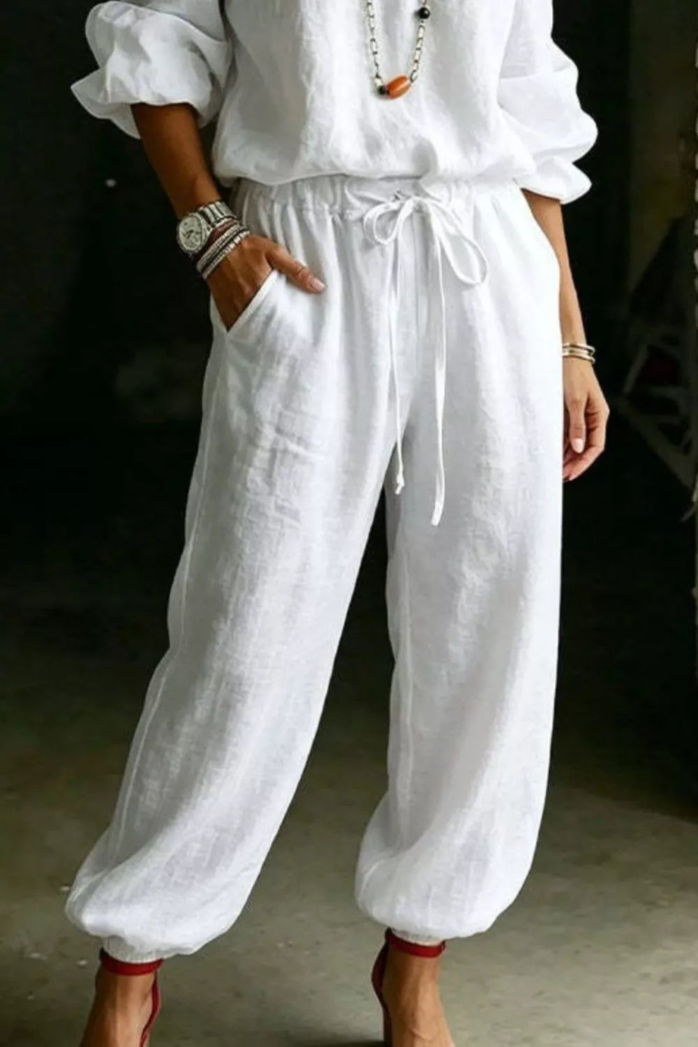Full Size Off-Shoulder Top and Pants Set Plus Size  Shop One Place