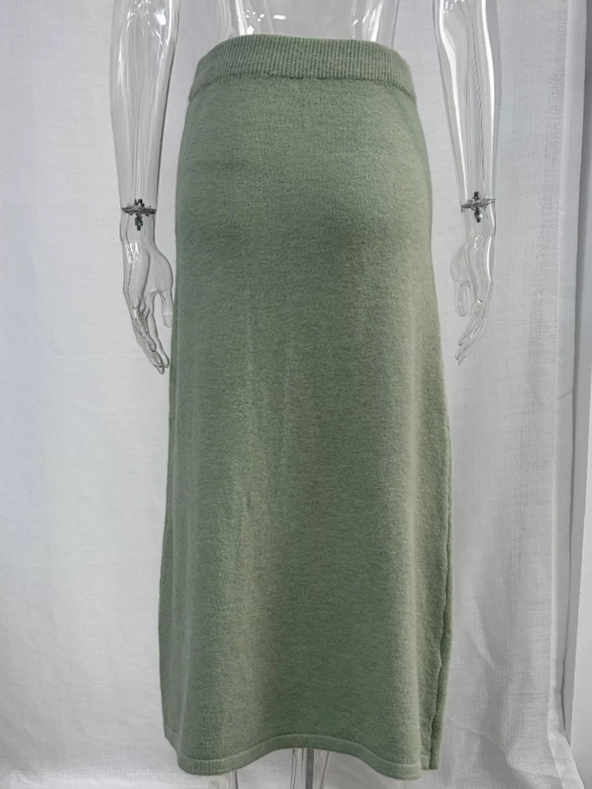 Zip-Up Mock Neck Cardigan and Matching Midi Skirt Sweater Set  Shop One Place