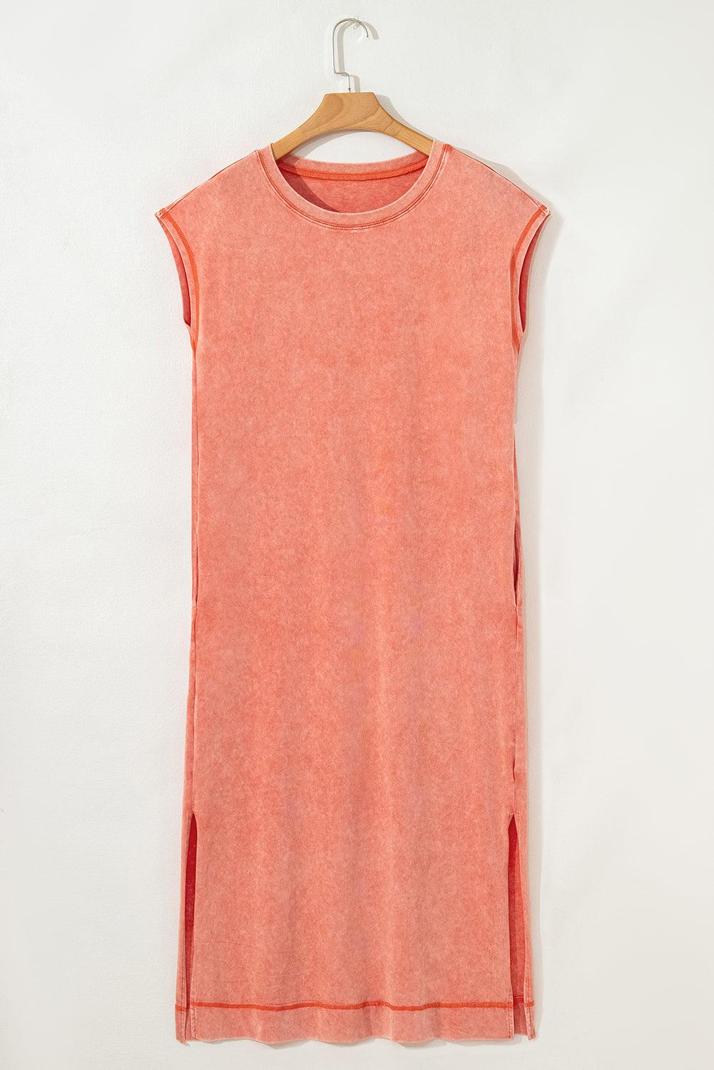 Clearly Aqua Mineral Wash Pocketed T-shirt Dress  Shop One Place
