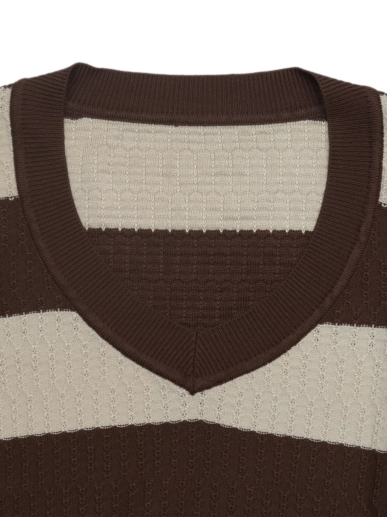 Striped V-Neck Knit Top  Shop One Place