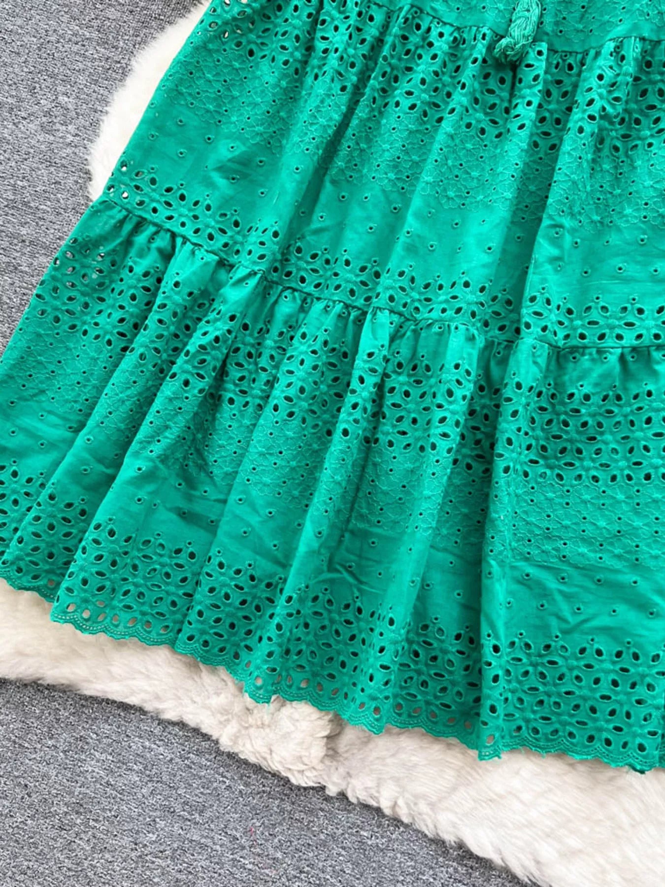 Eyelet Tiered Maxi Skirt  Shop One Place