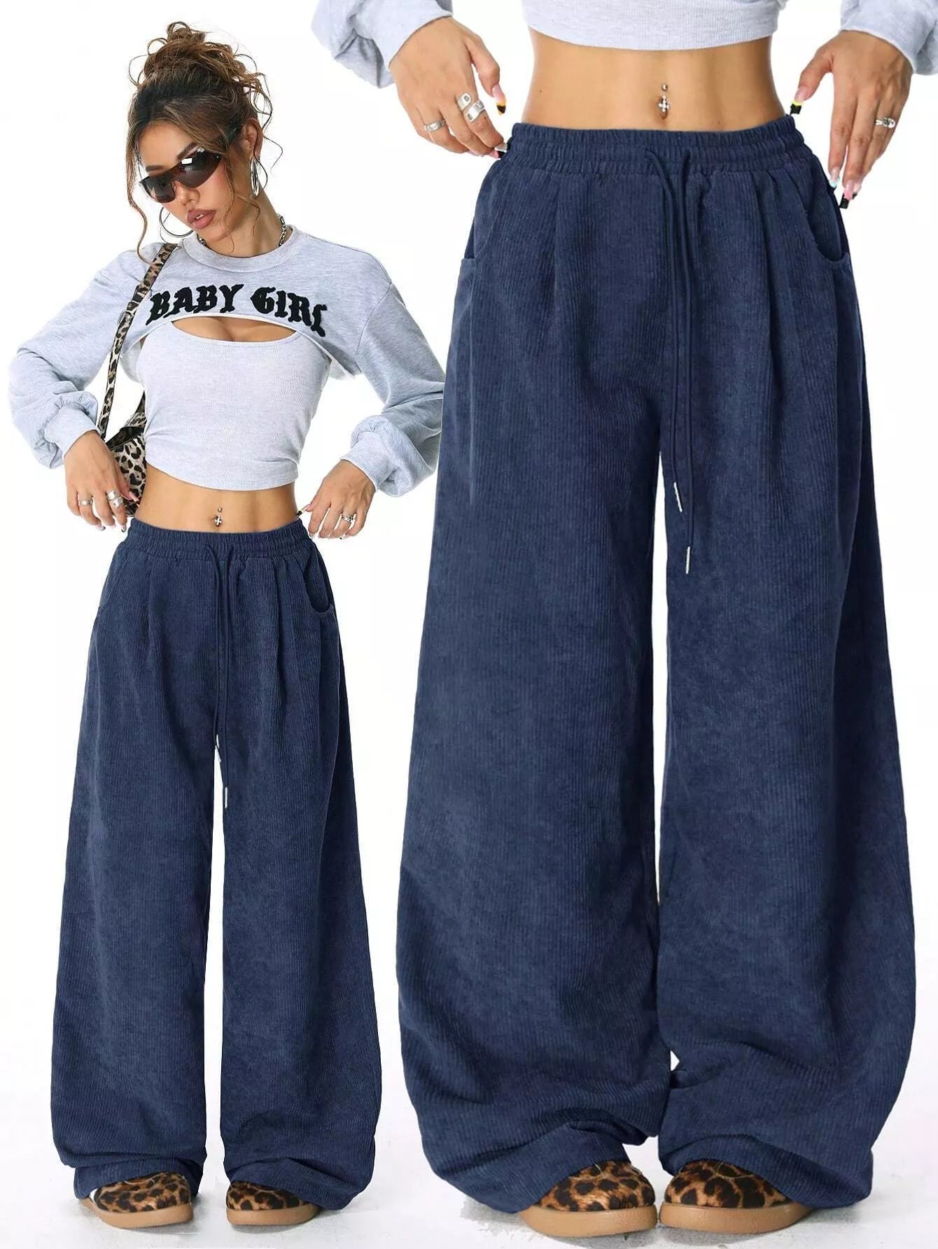 Corduroy Wide Leg Pants  Shop One Place