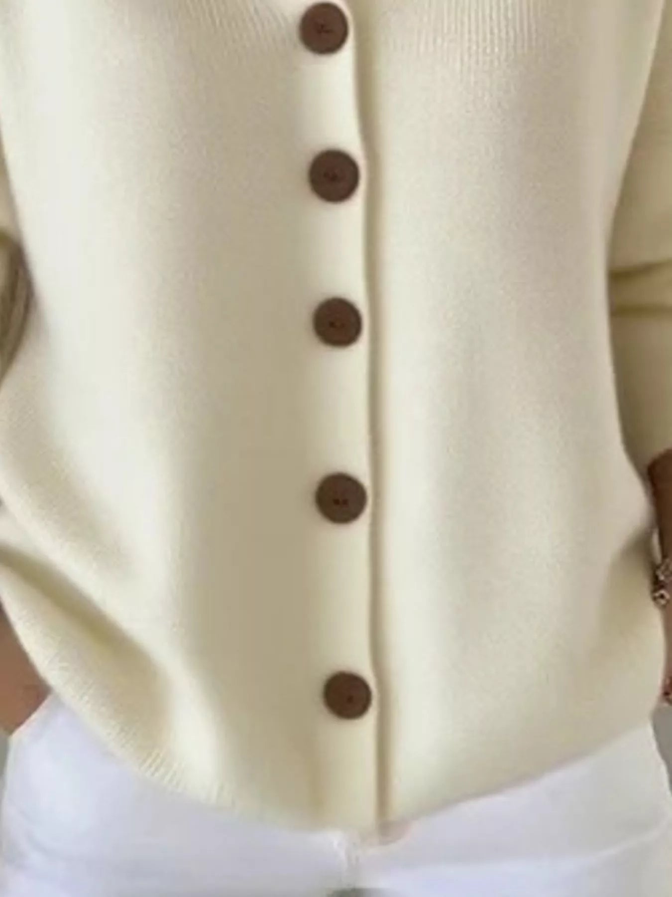 Full Size Button Up Long Sleeve Cardigan Plus Size  Shop One Place