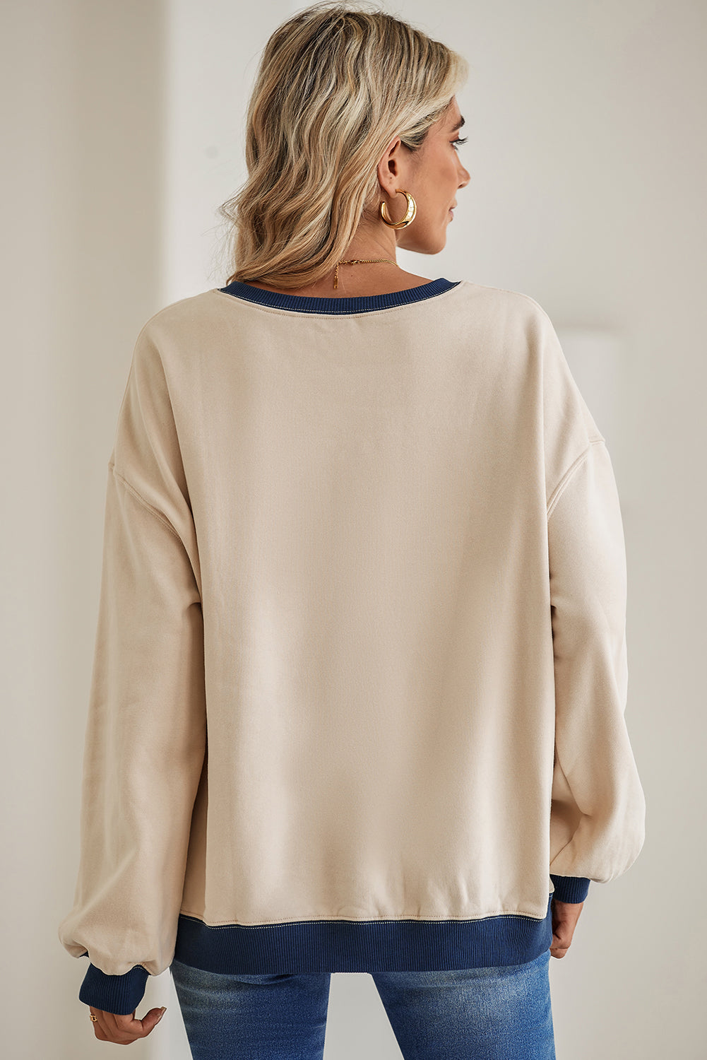 Drop Shoulder Crewneck Oversized Sweatshirt