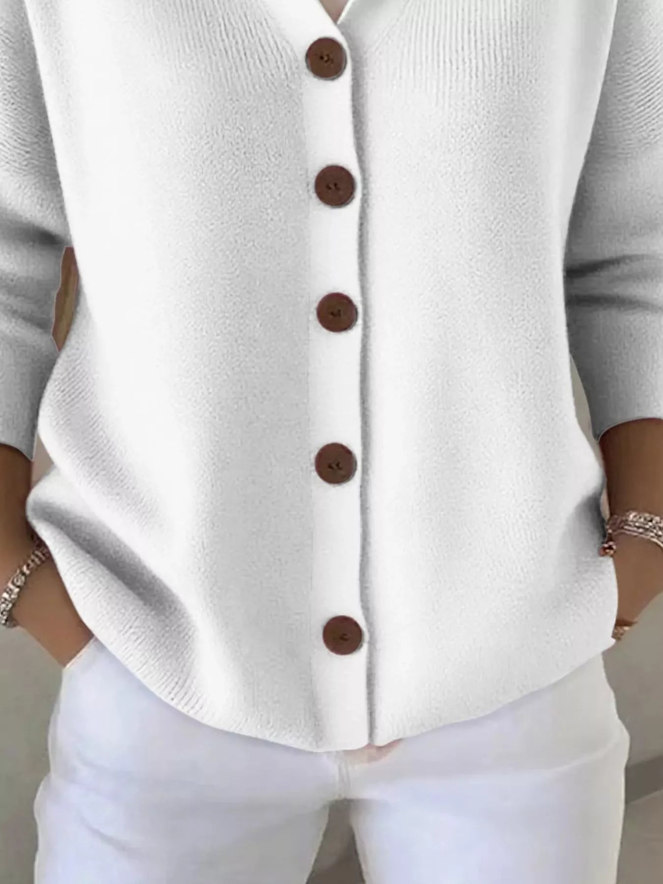 Full Size Hooded Button-Front Soft Knit Cardigan Plus Size  Shop One Place