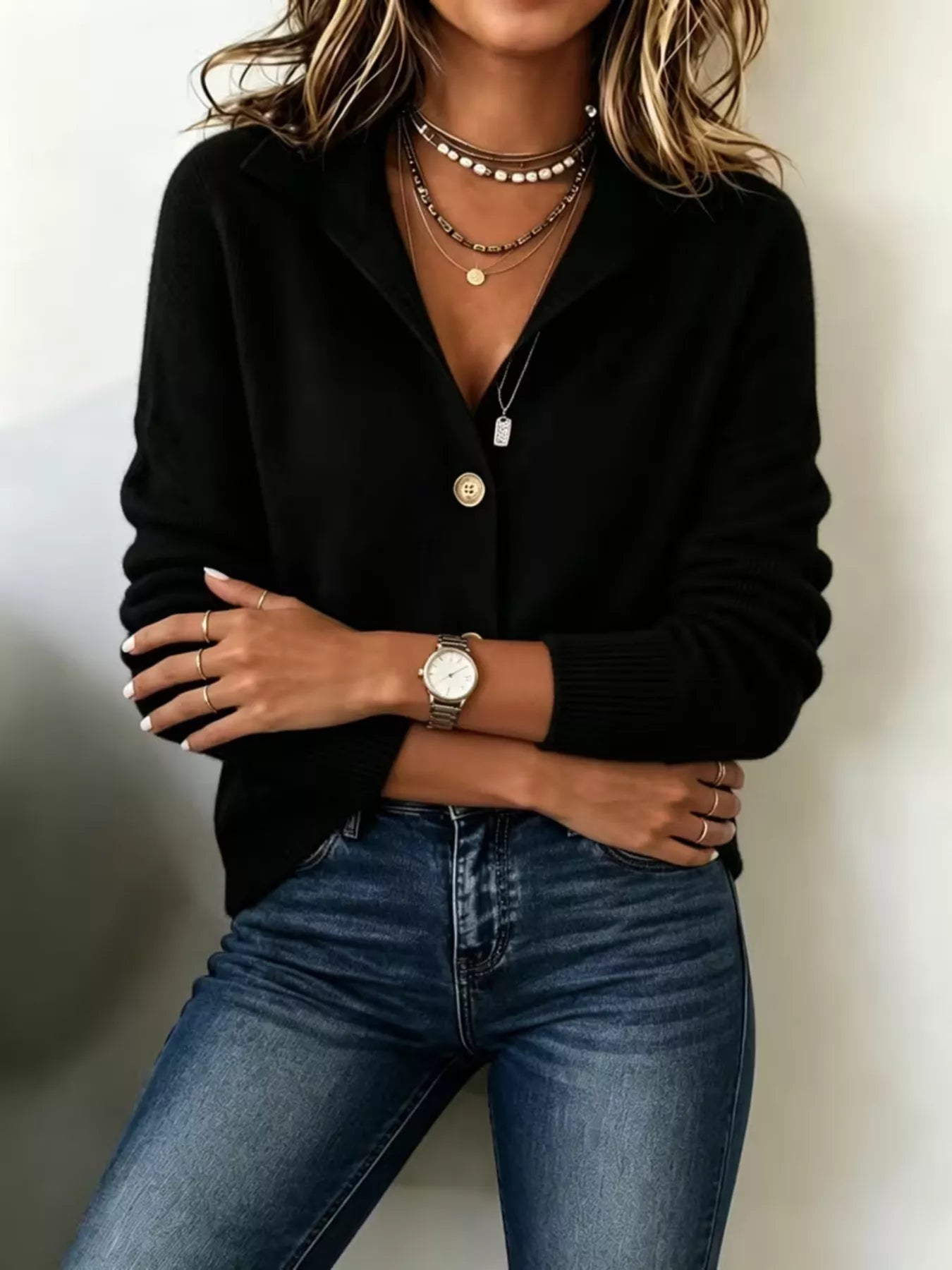 Button-Down Knit Cardigan  Shop One Place