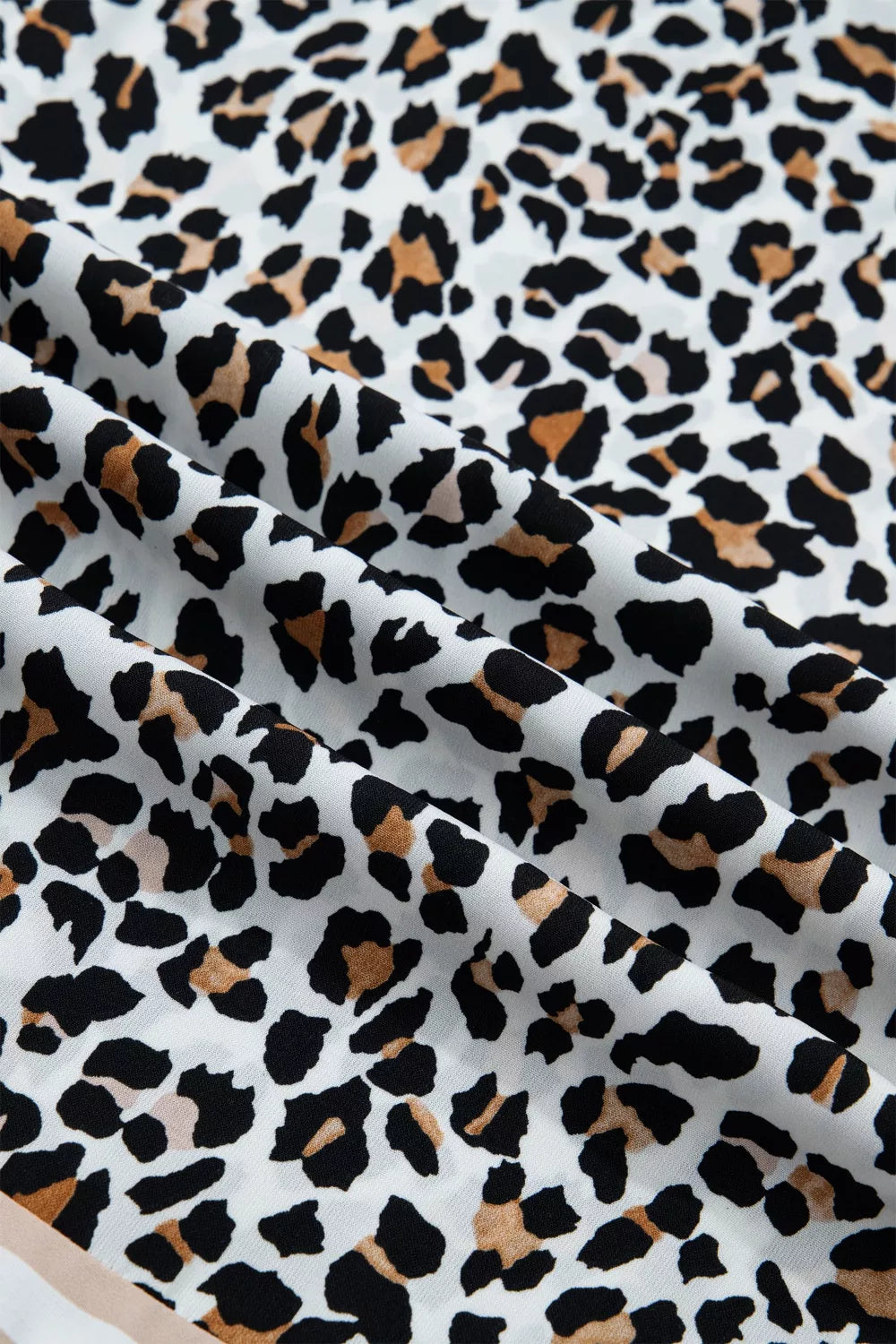 Leopard Print Colorblock Trim Sleeveless Midi Dress  Shop One Place