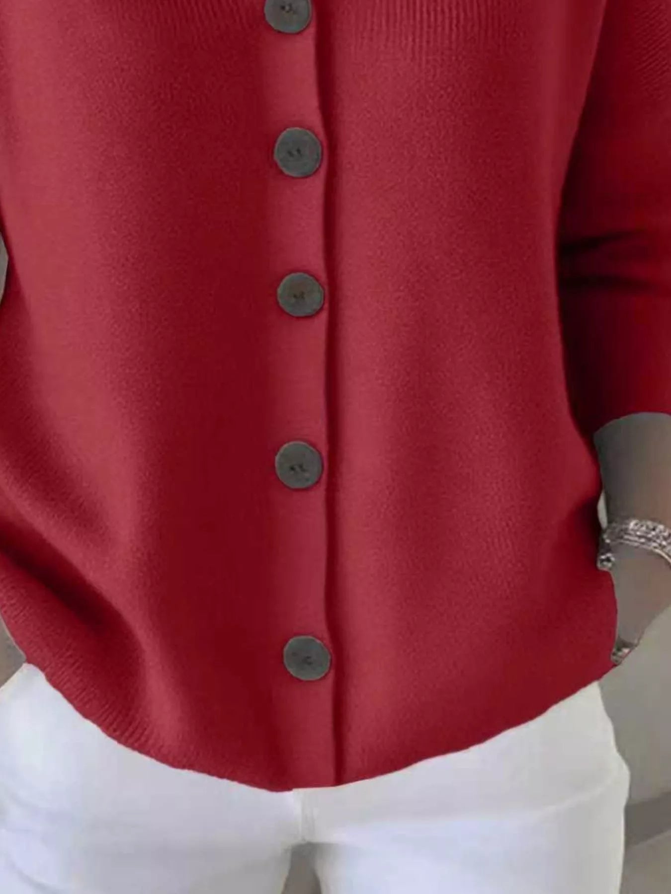 Full Size Hooded Button-Front Soft Knit Cardigan Plus Size  Shop One Place