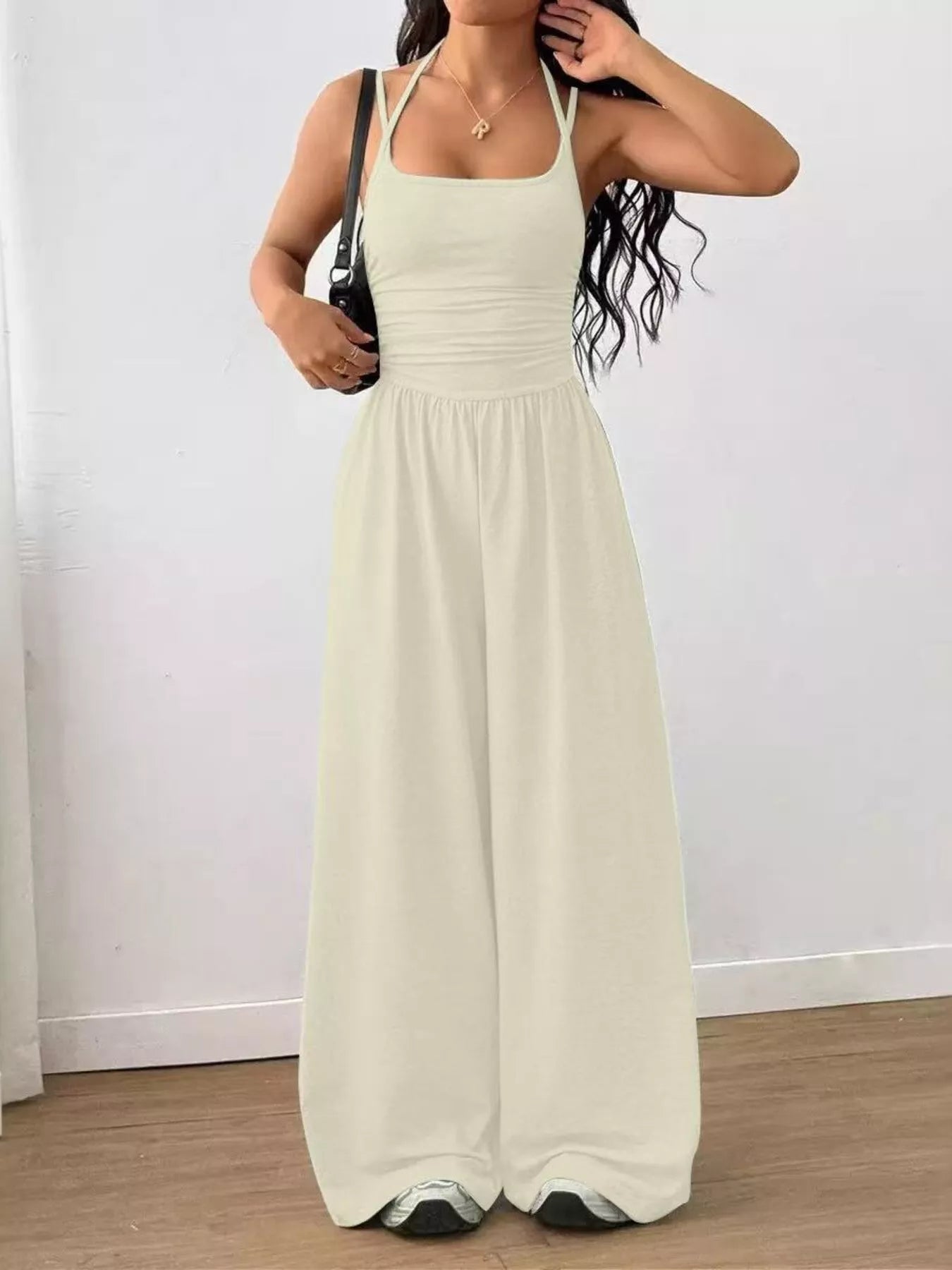 Spaghetti Strap Wide Leg Jumpsuit  Shop One Place