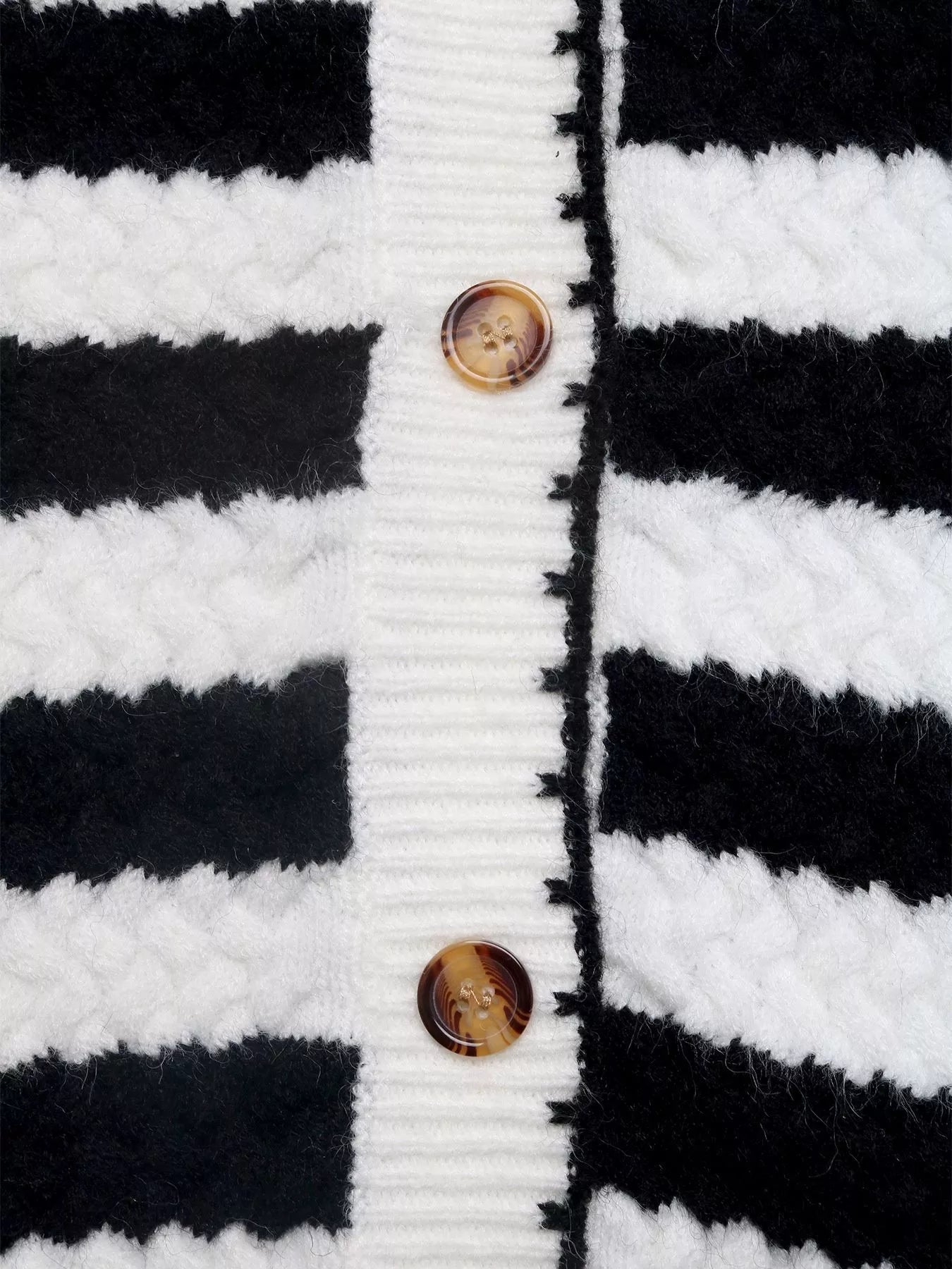 Striped Button-Up Long Sleeve Cardigan  Shop One Place