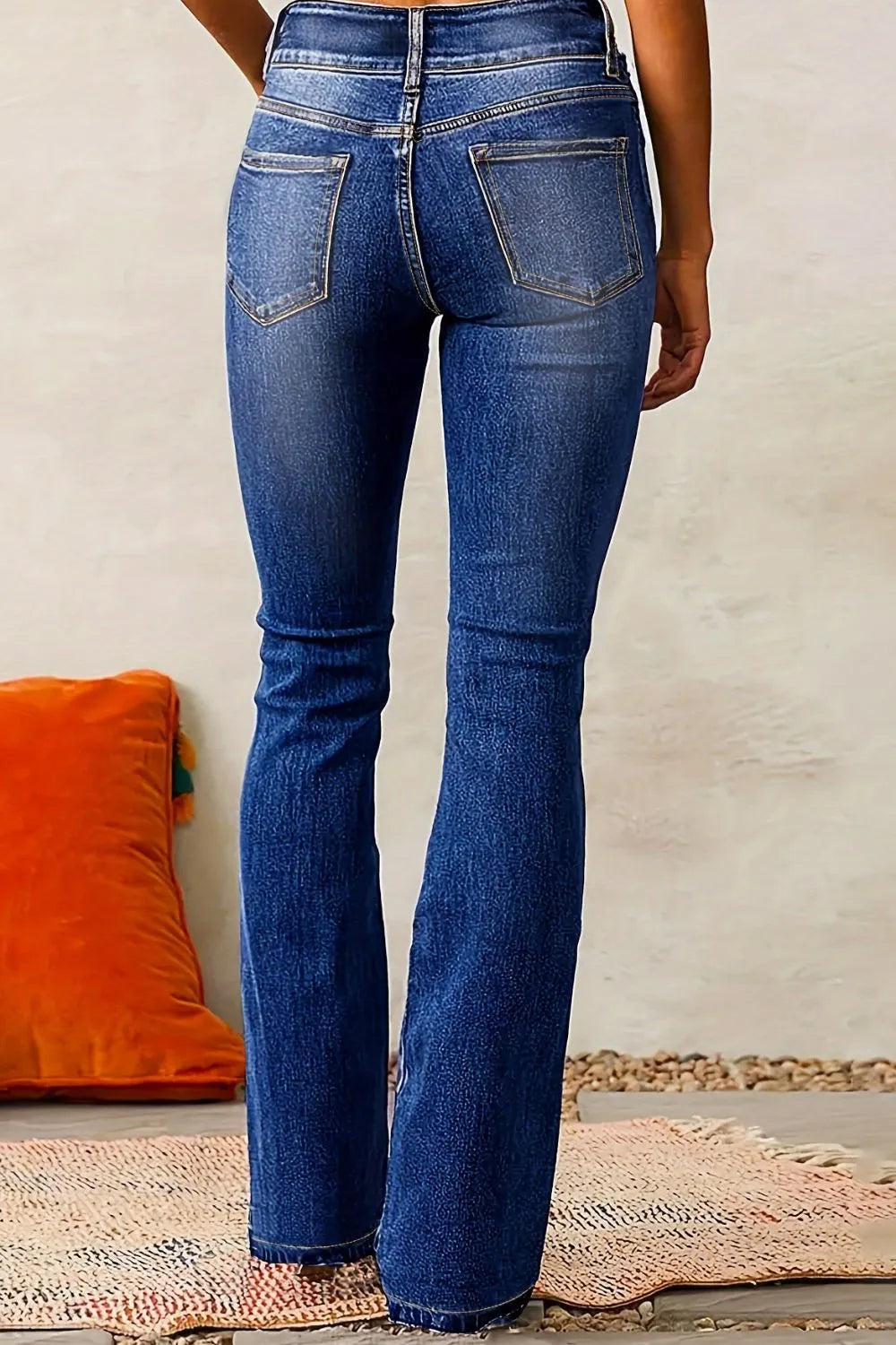 Cat Whisker Washed Bootcut Jeans  Shop One Place