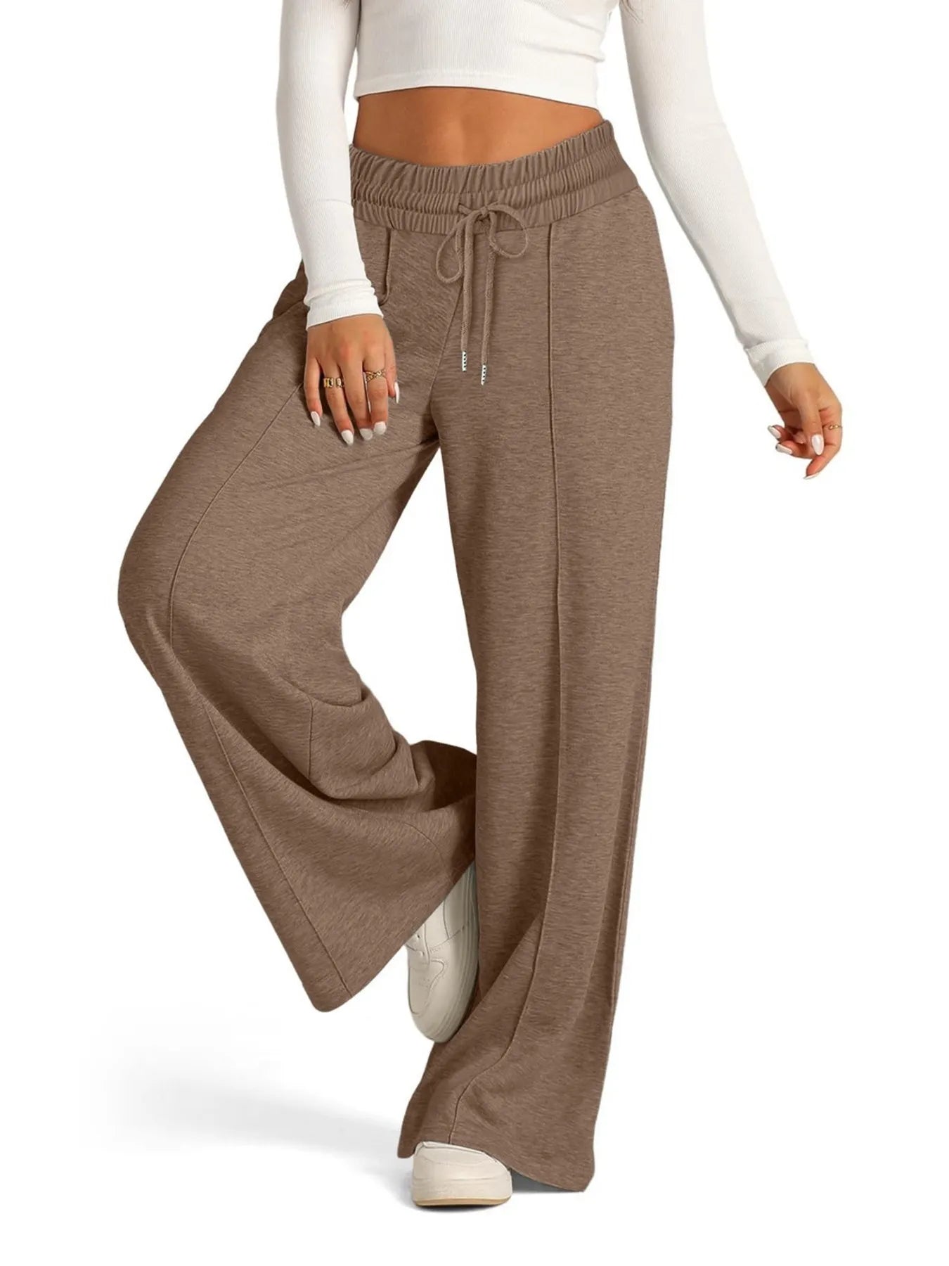 Full Size Drawstring Relaxed Fit Wide Leg Pants Plus Size  Shop One Place