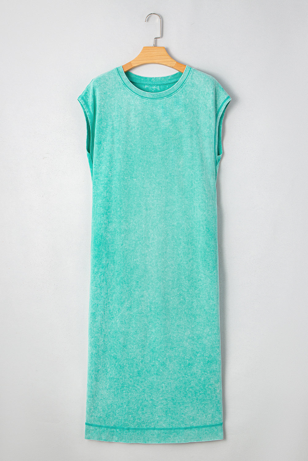 Clearly Aqua Mineral Wash Pocketed T-shirt Dress  Shop One Place