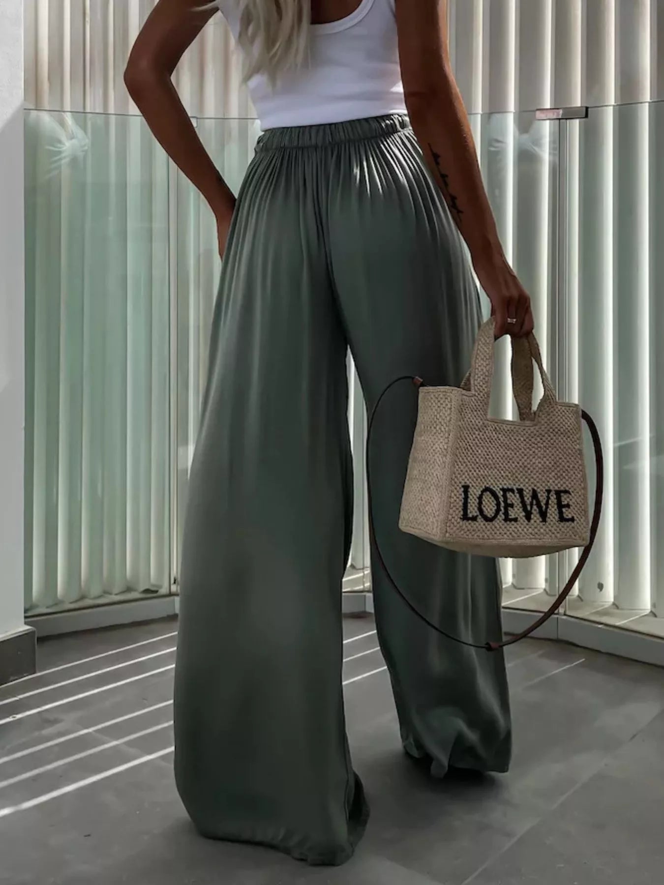 Wide-Leg Flowy Pants  Shop One Place