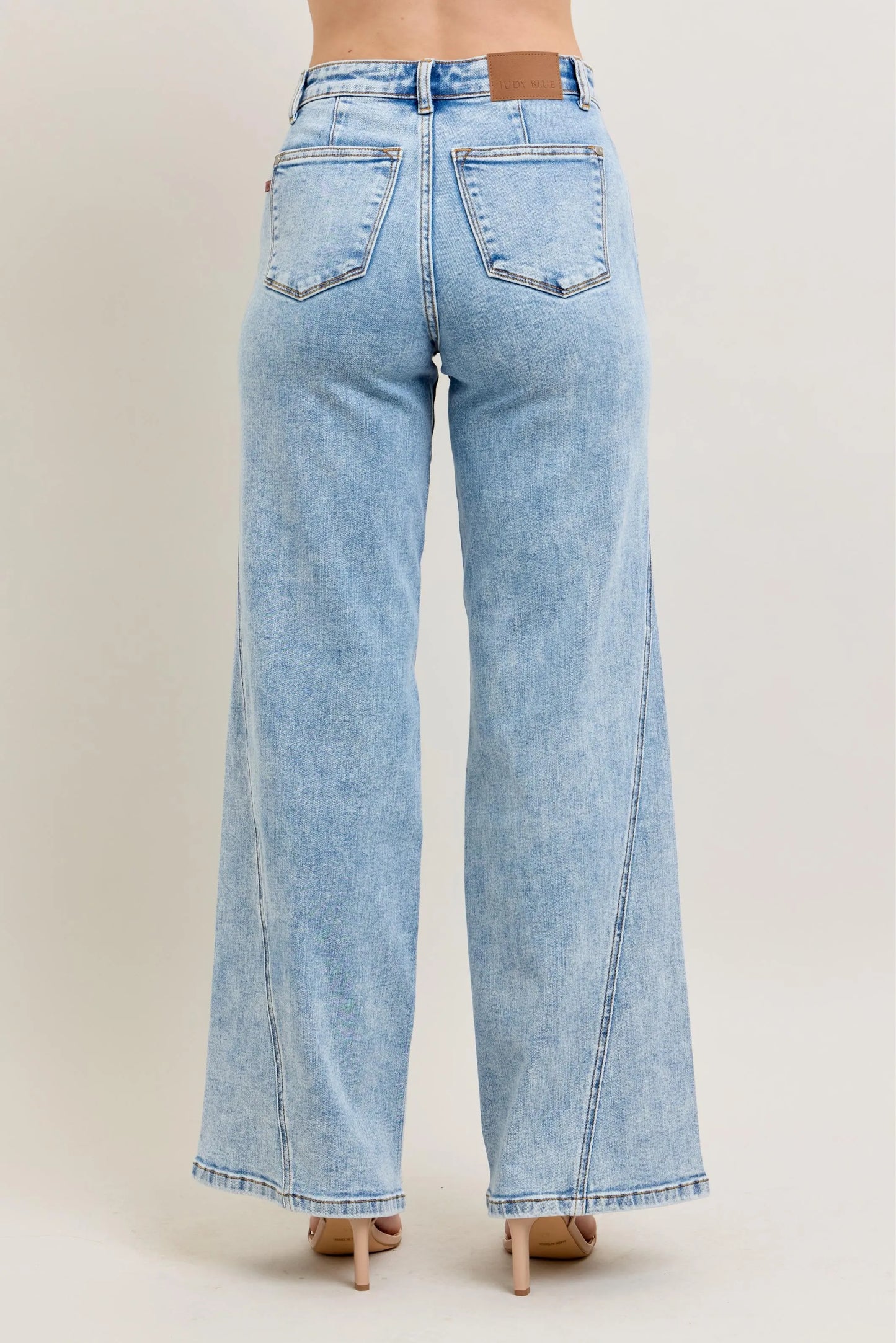 Judy Blue Full Size High Waist Wide Leg Jeans with Skewed Inseam Plus Size  Shop One Place