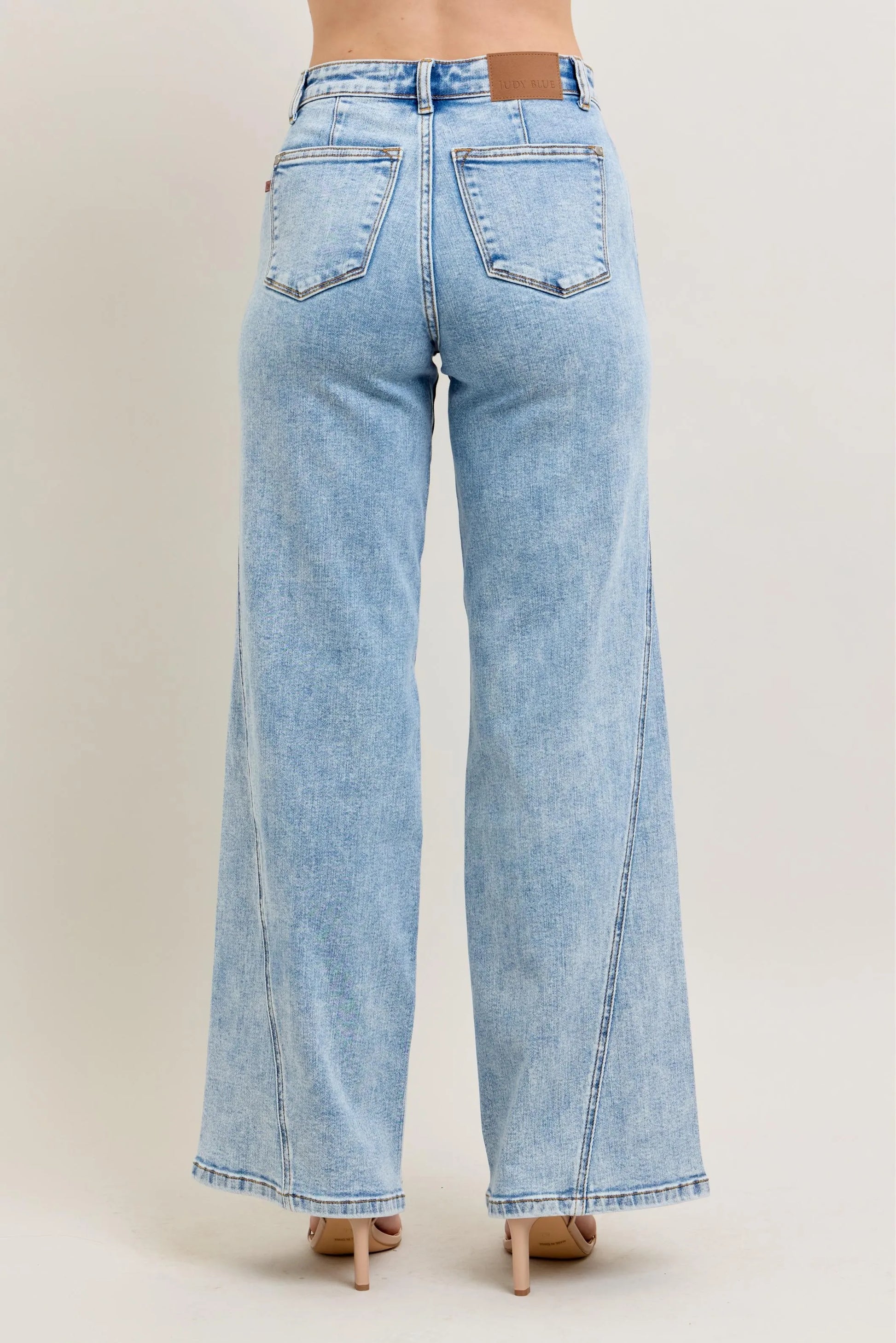 Judy Blue Full Size High Waist Wide Leg Jeans with Skewed Inseam Plus Size  Shop One Place