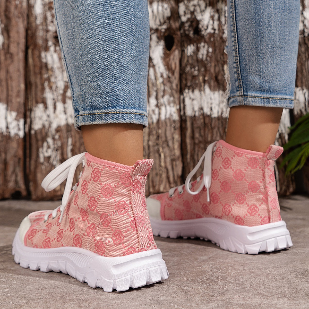 Lace Up Round Toe Sneakers  Shop One Place