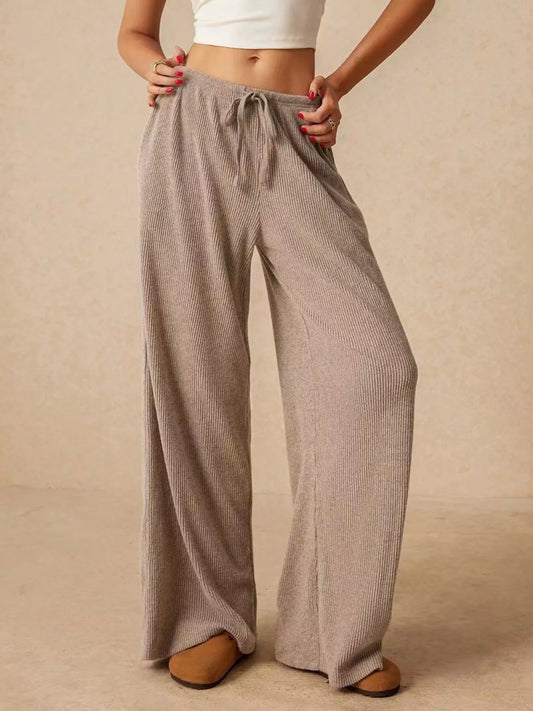 Drawstring Wide Leg Pants  Shop One Place