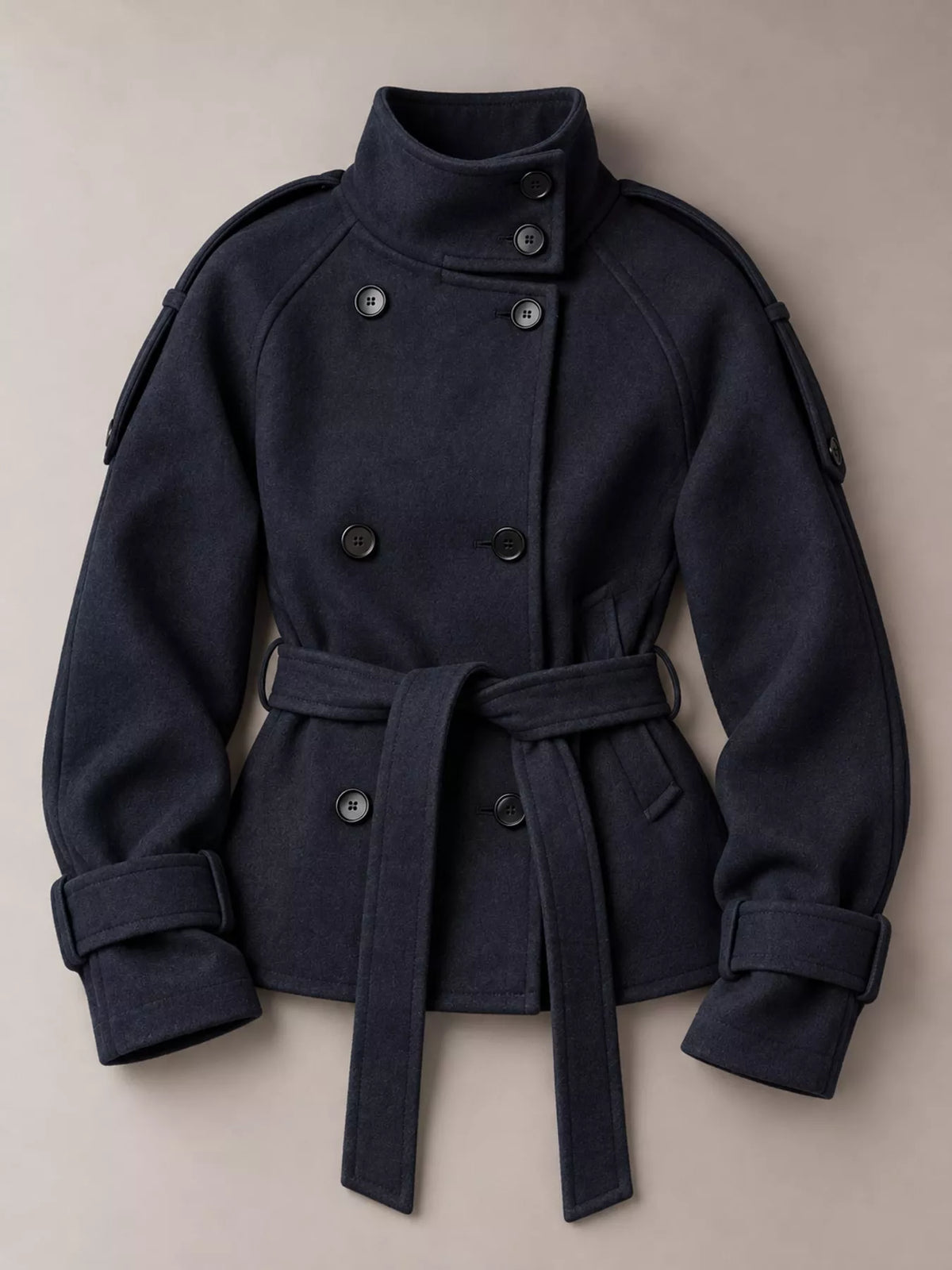 Women's Double-Breasted Belted Coat – view 15