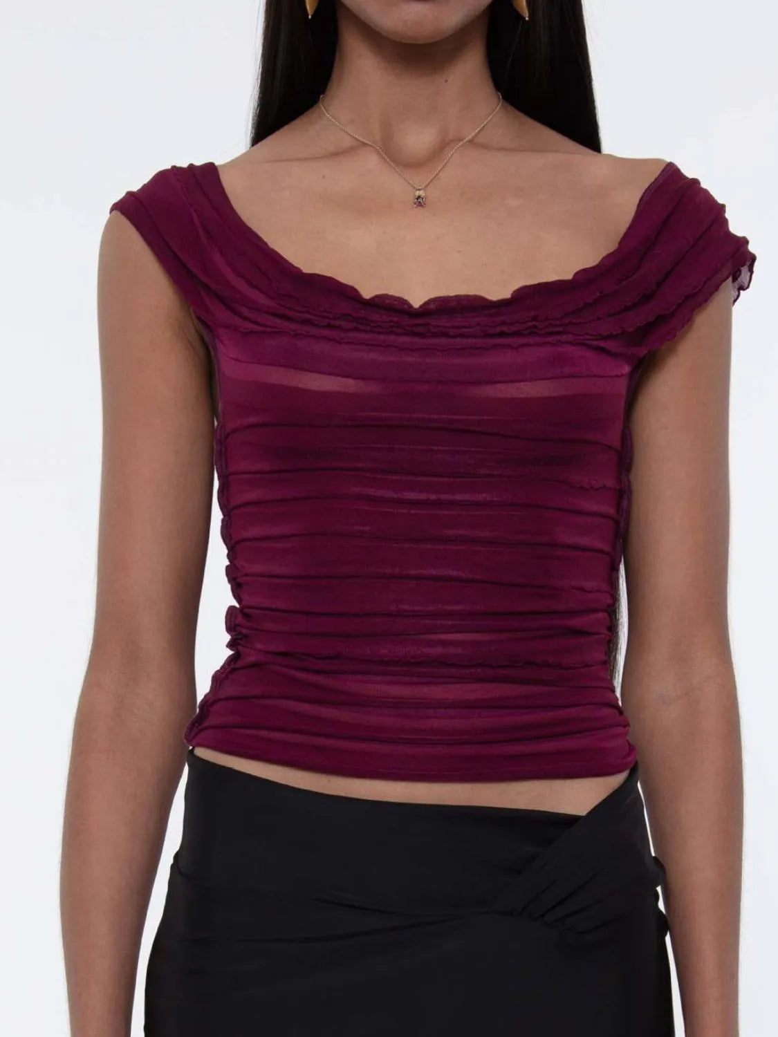 Ruched Solid Tank  Shop One Place