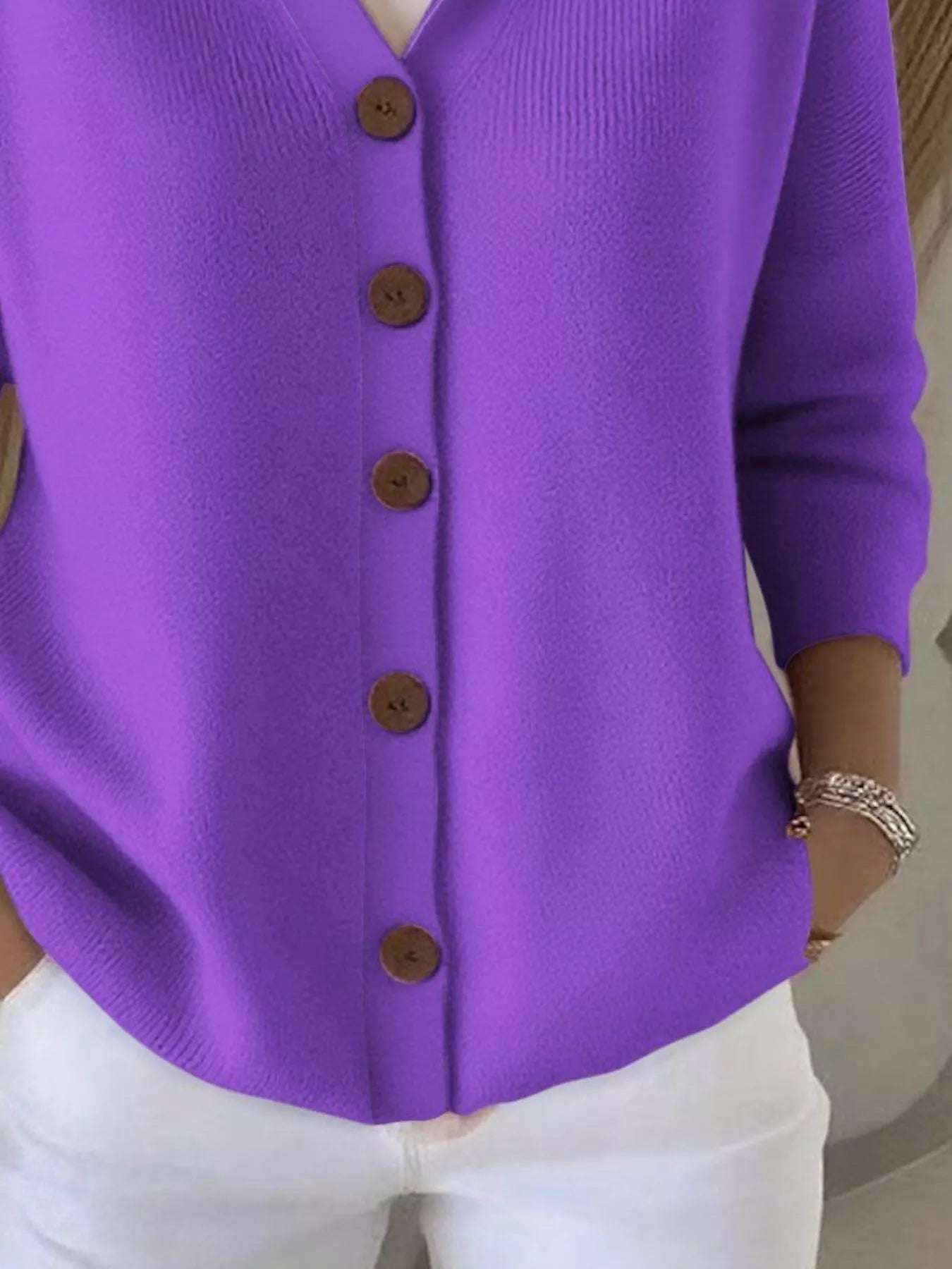Full Size Hooded Button-Front Soft Knit Cardigan Plus Size  Shop One Place