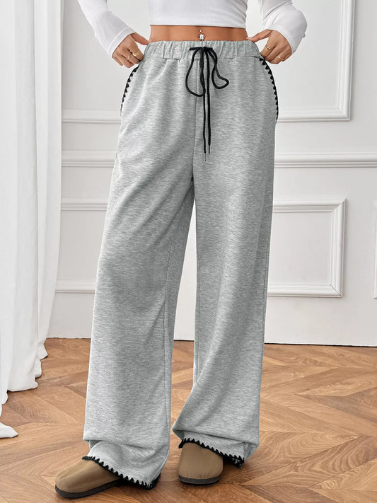 Wide-Leg Drawstring Pants  Shop One Place