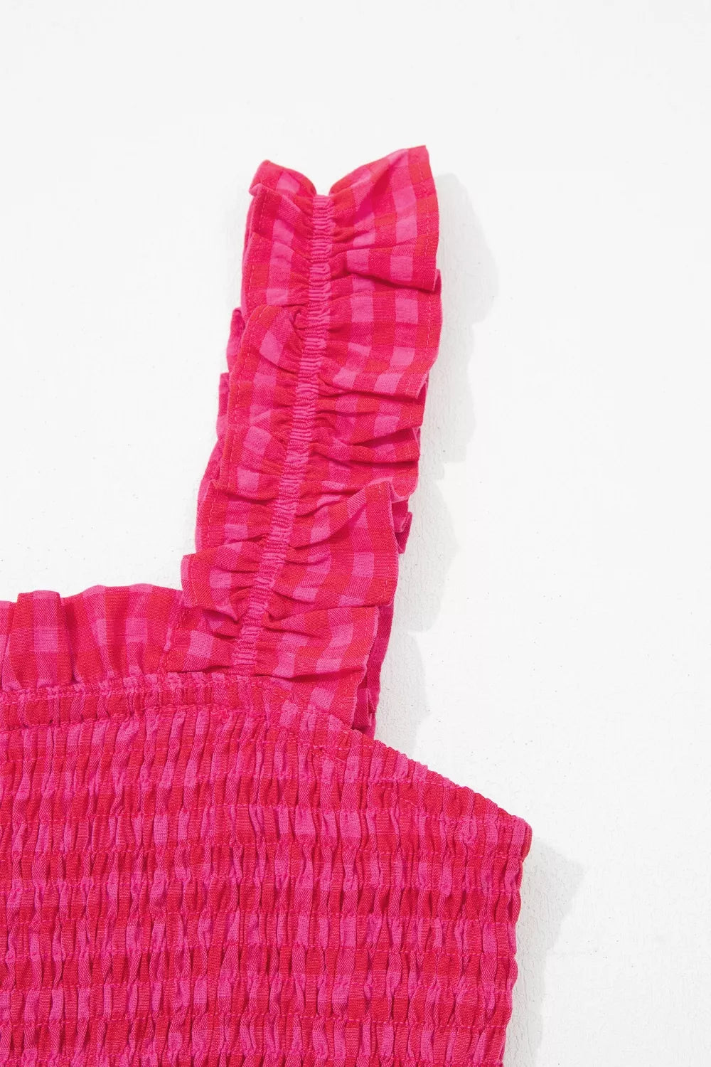 Plaid Square Neck Fit-and-flared Vacation Sundress  Shop One Place