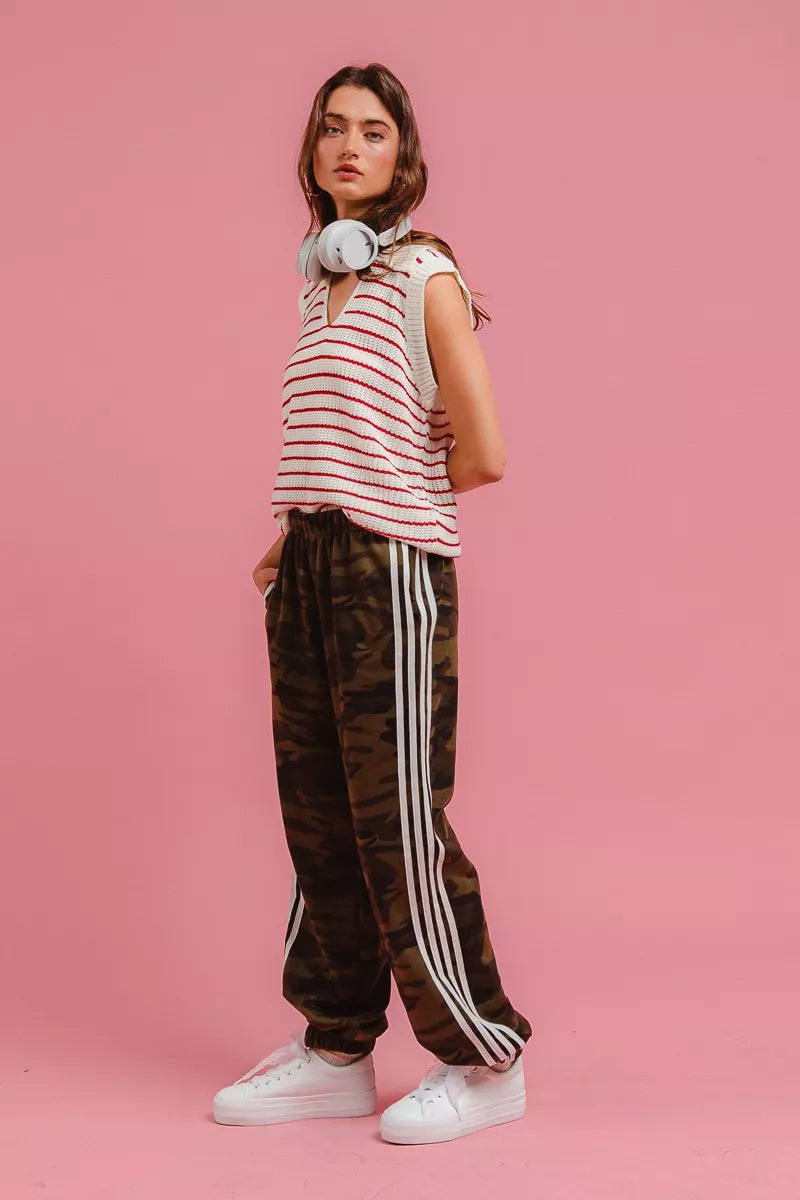 BiBi Side Lines Camouflage Track Pants  Shop One Place