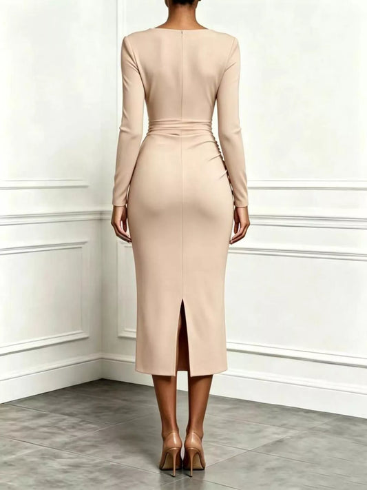 Women's Ruffled Surplice Wrap Midi Dress – view 2