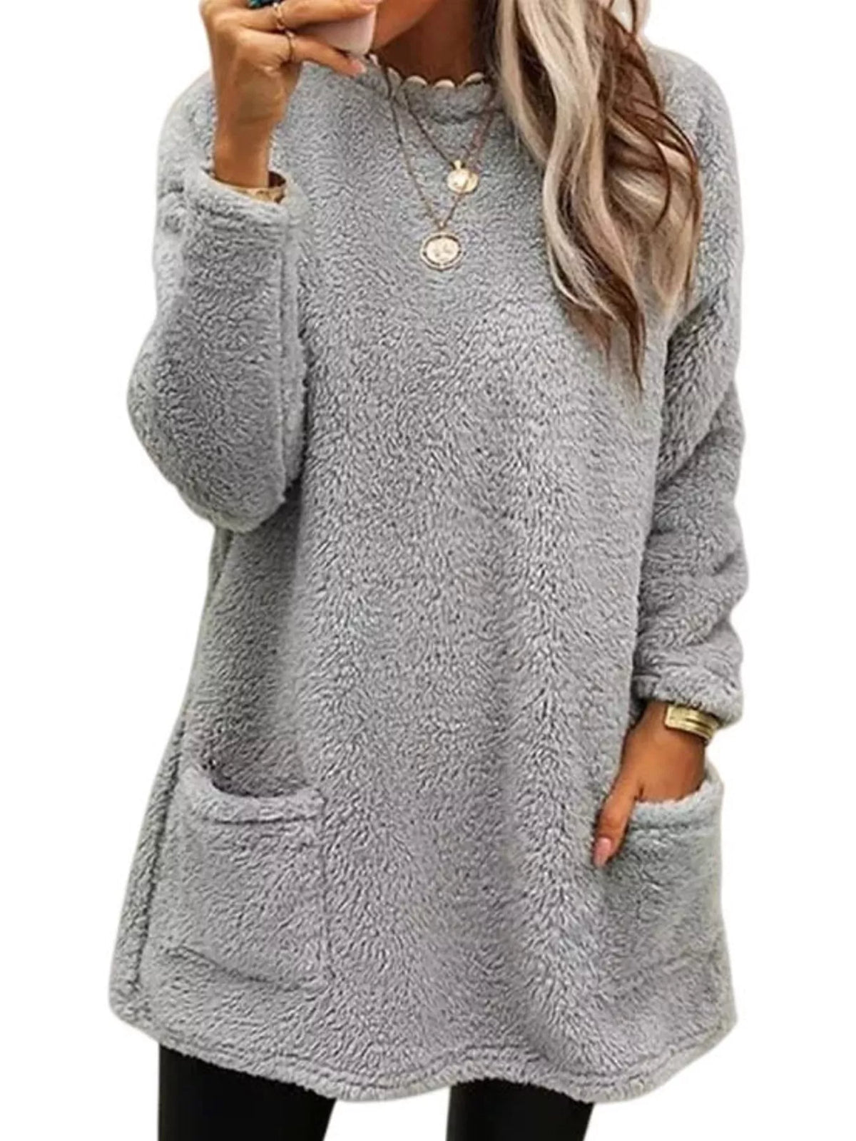 Women's Fleece Drop Shoulder Sweatshirt – view 4
