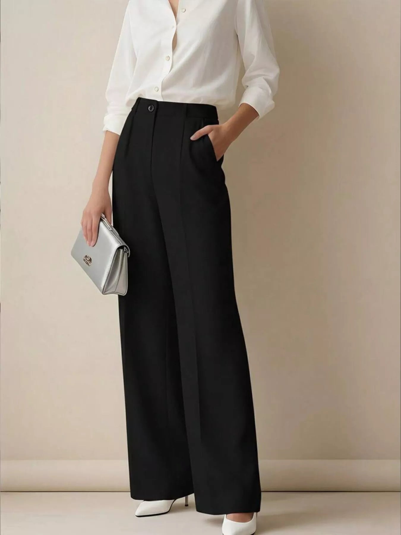 High-Waisted Wide Leg Pants  Shop One Place