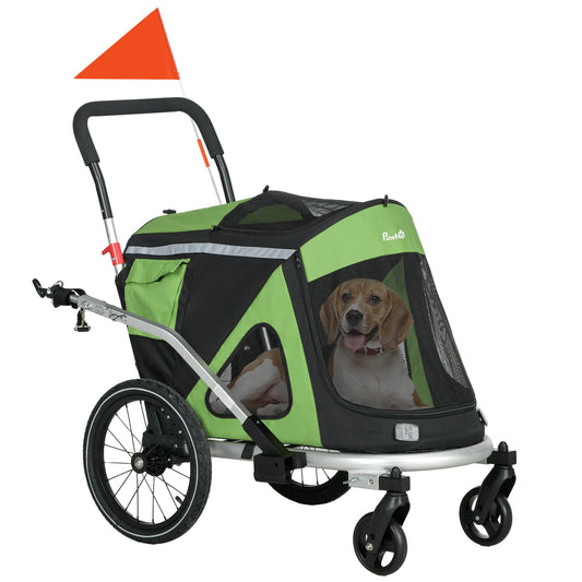 Aosom 2-in-1 Foldable Dog Bike Trailer & Stroller  Shop One Place