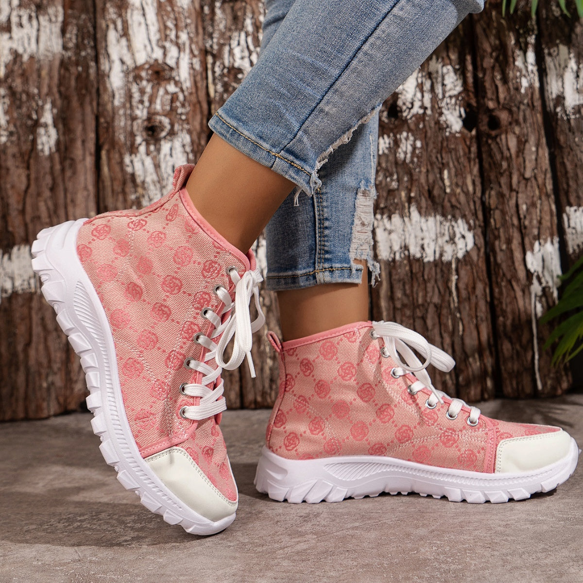 Lace Up Round Toe Sneakers  Shop One Place