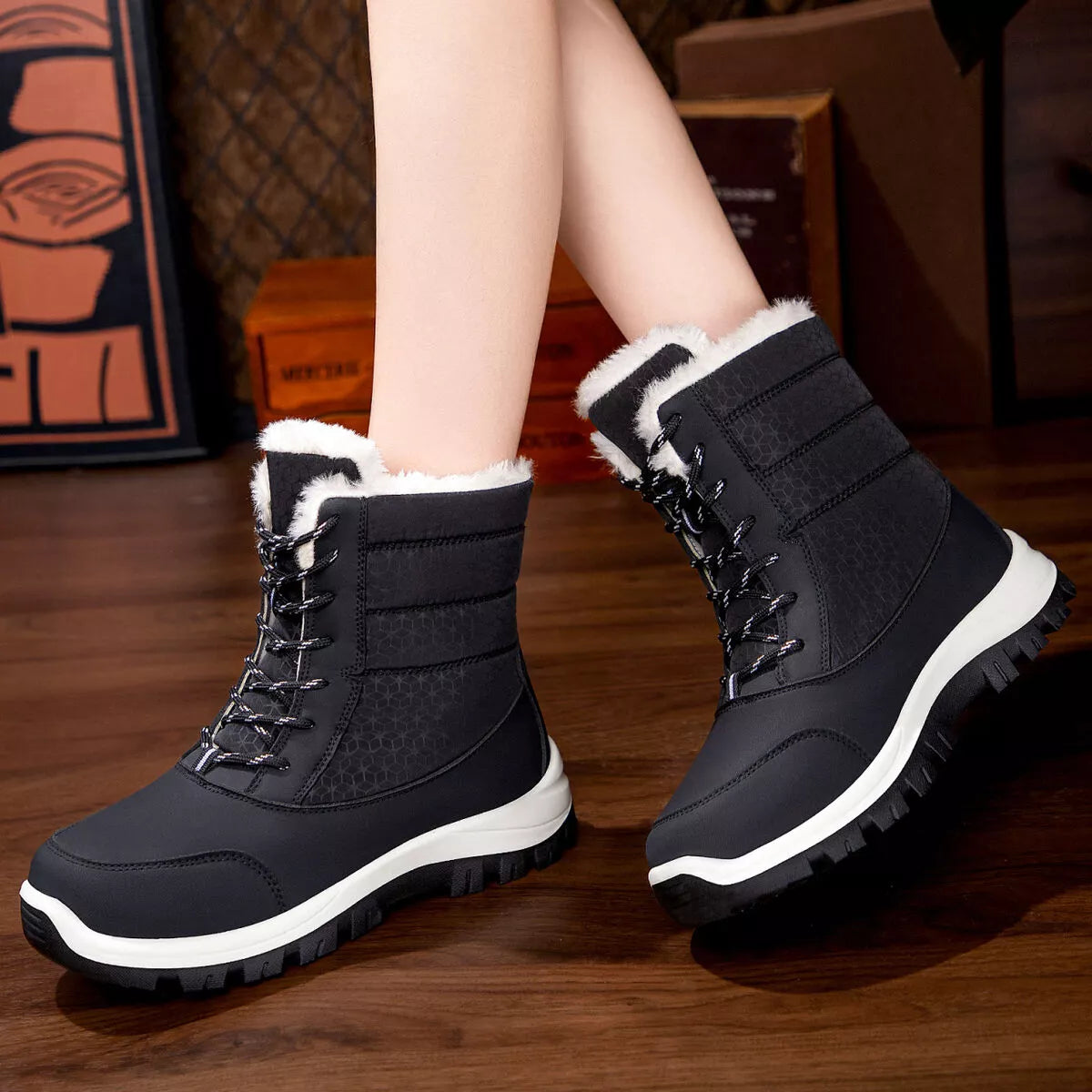 Winter Waterproof Snow Boots with Warm Fur Lining  Shop One Place