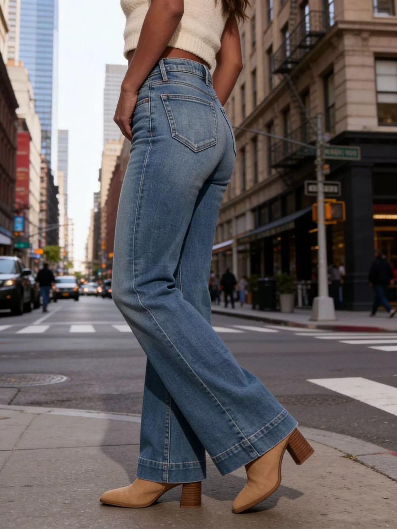 High-Waisted Flare Leg Jeans  Shop One Place