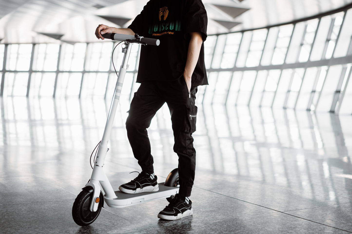 Foldable Electric Scooter w/18.6 Miles Max Operating Range & 15.5 mph Max Speed - White  Shop One Place