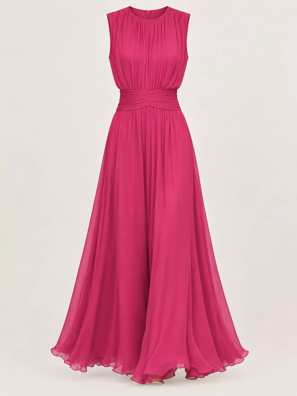 Women's Sleeveless Ruched Chiffon Maxi Dress – view 17