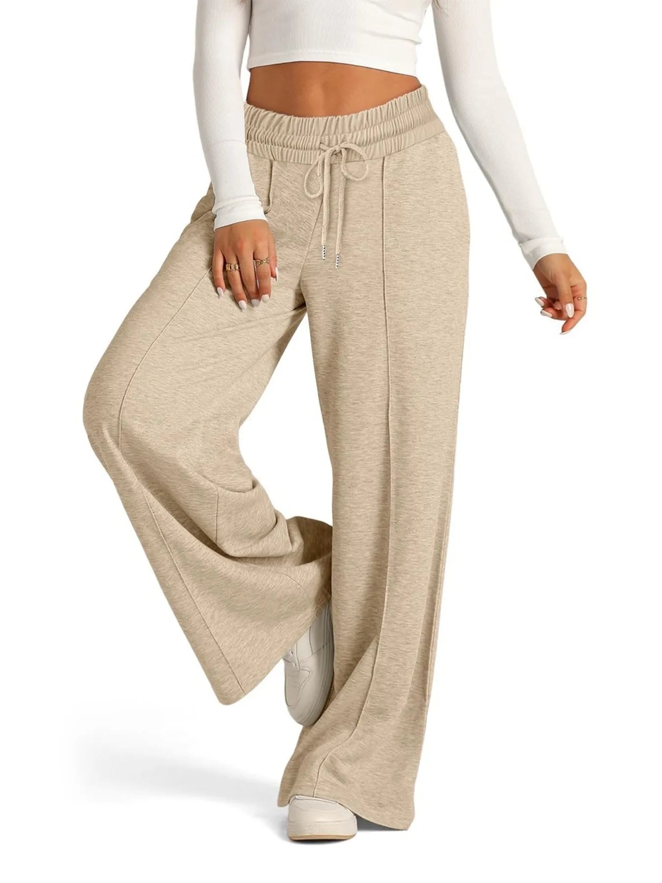 Full Size Drawstring Relaxed Fit Wide Leg Pants Plus Size  Shop One Place