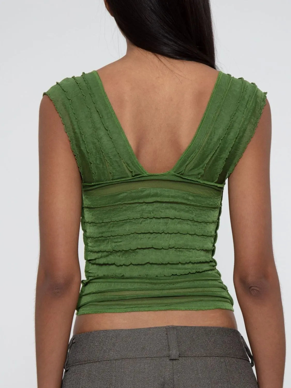 Ruched Solid Tank  Shop One Place