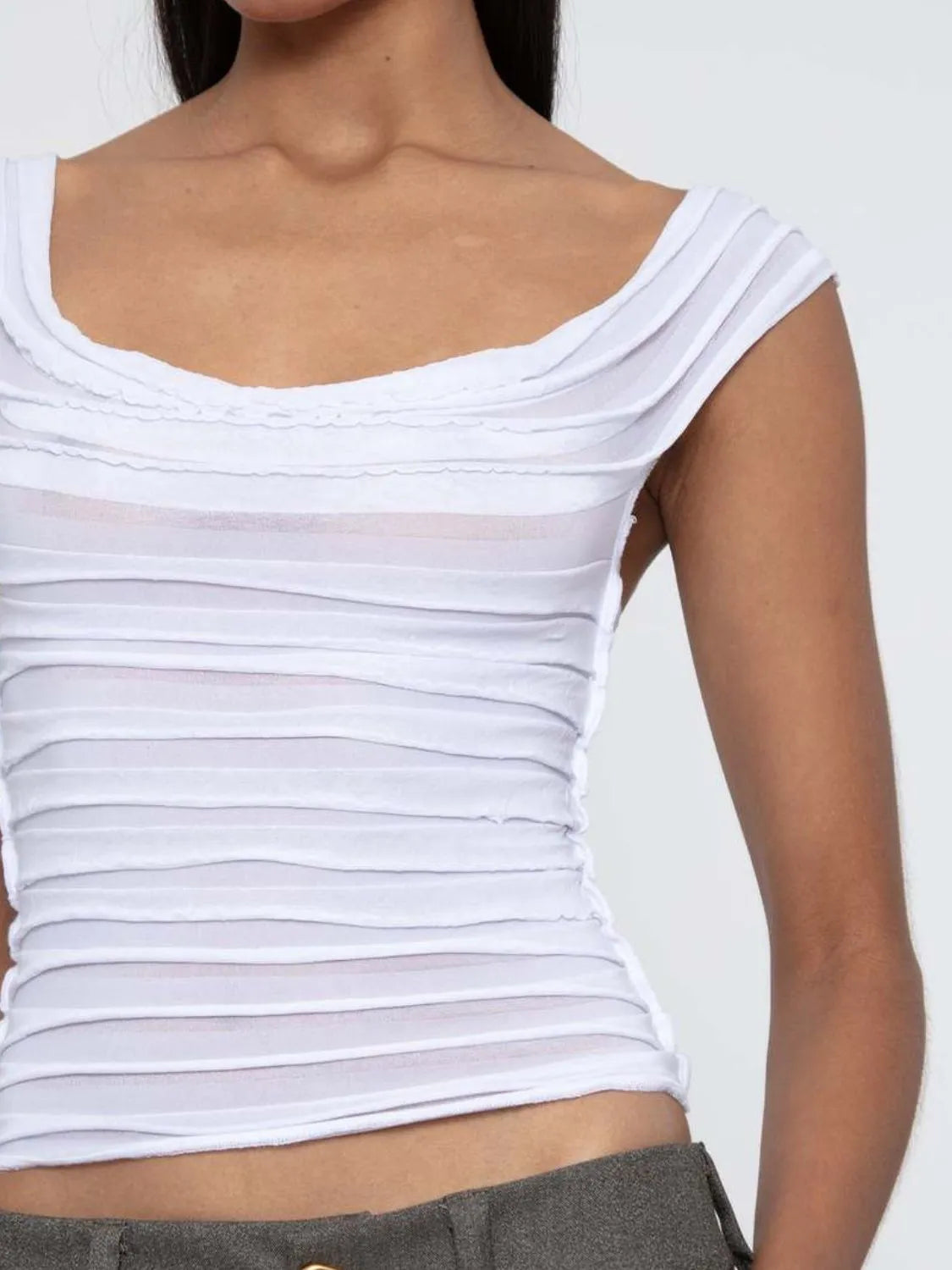 Ruched Solid Tank  Shop One Place