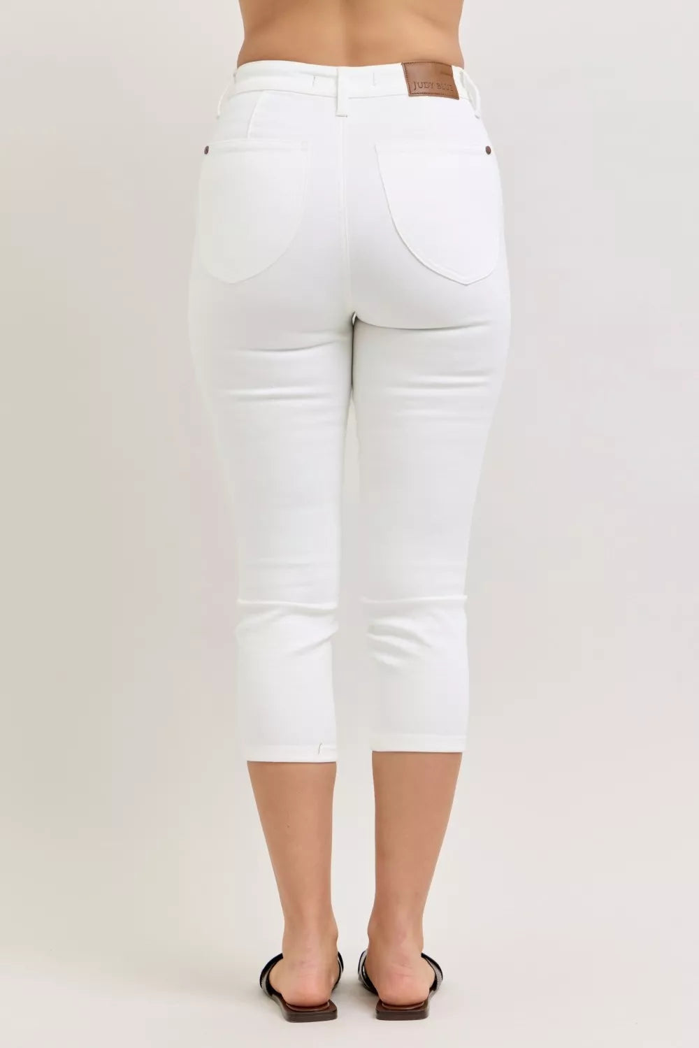 Judy Blue High Waist Extended Waistband Capri Pants with Spade Pockets  Shop One Place
