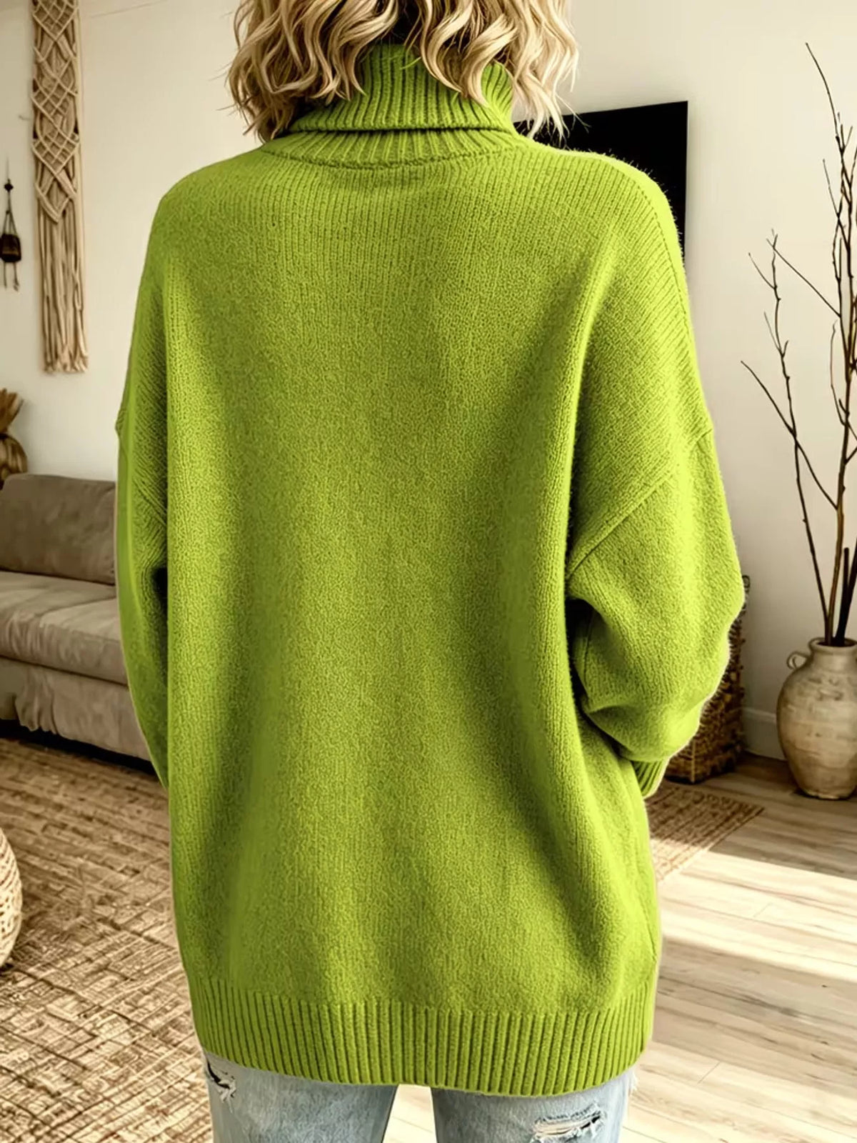 Women's Oversized Turtleneck Sweater – view 4
