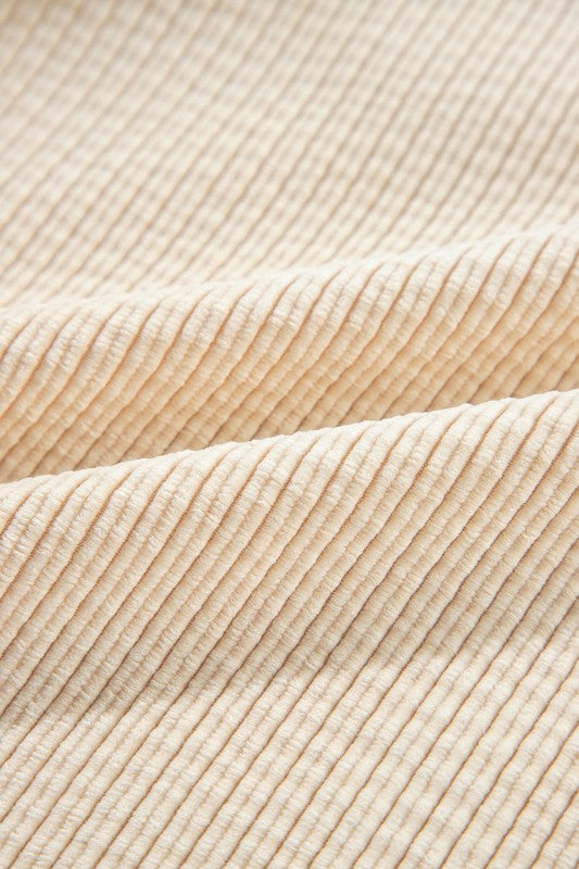 Solid Corduroy Button-Up Pocketed Shacket  Shop One Place