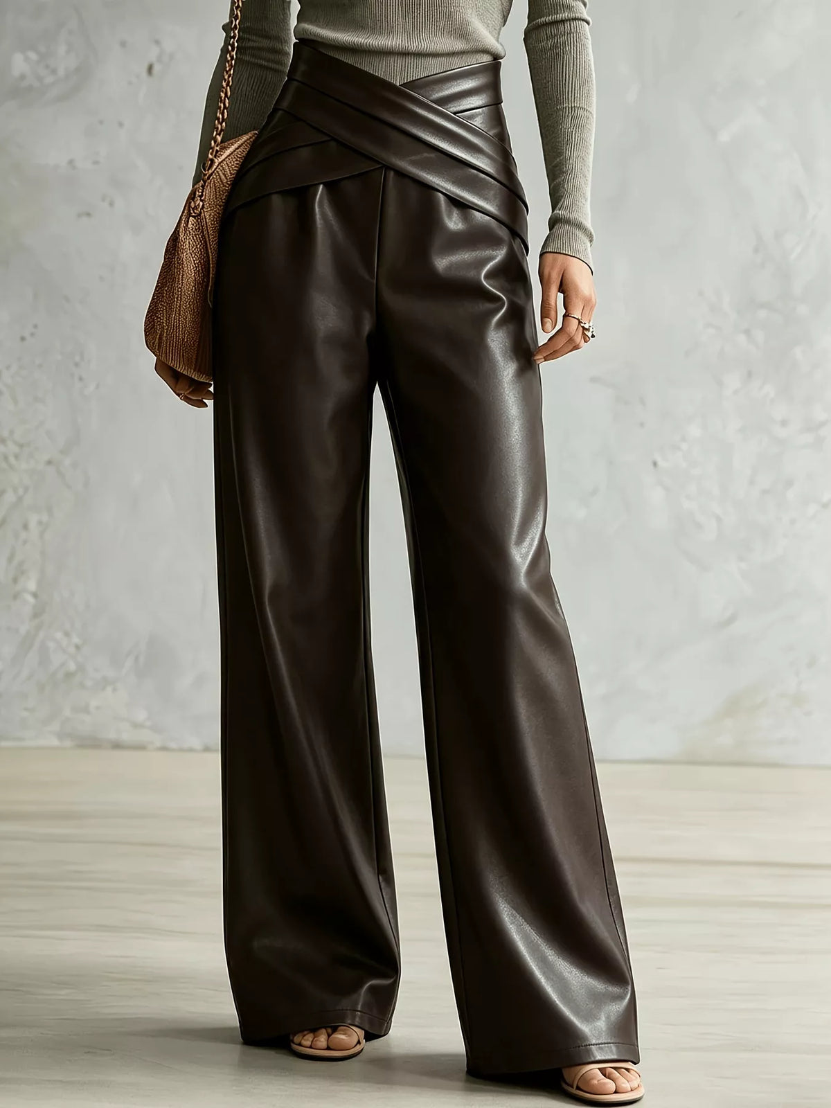 Women's Criss-Cross Detail Wide-Leg Pants – view 7