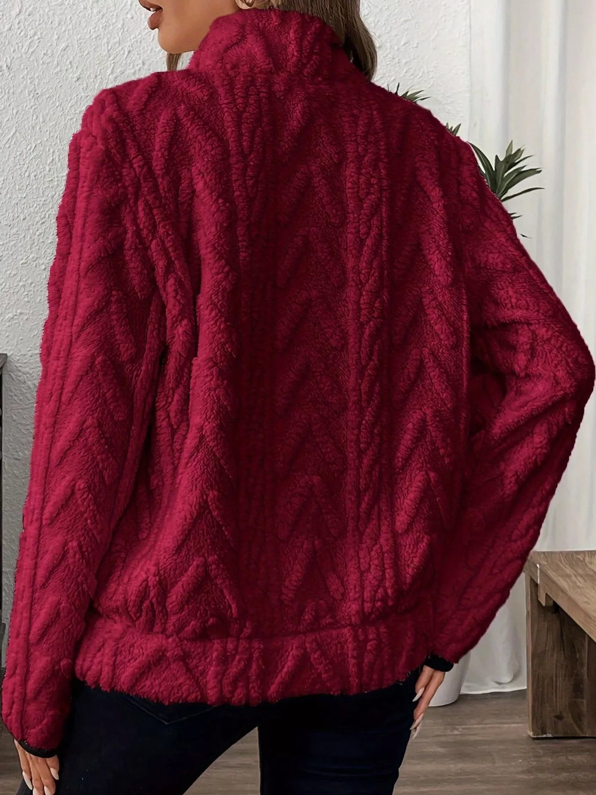 Women's Quarter-Zip Sherpa Sweatshirt – view 19