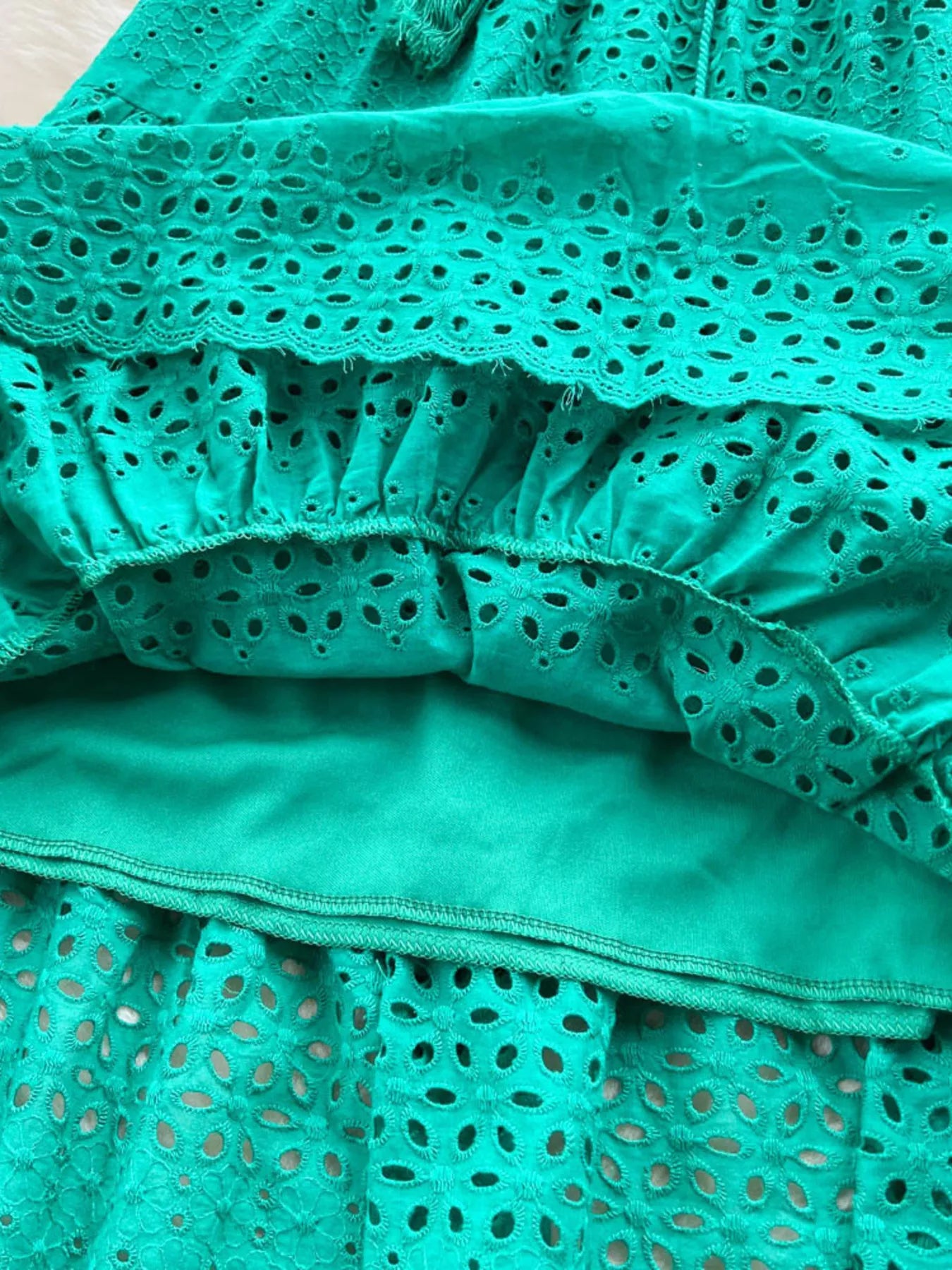 Eyelet Tiered Maxi Skirt  Shop One Place