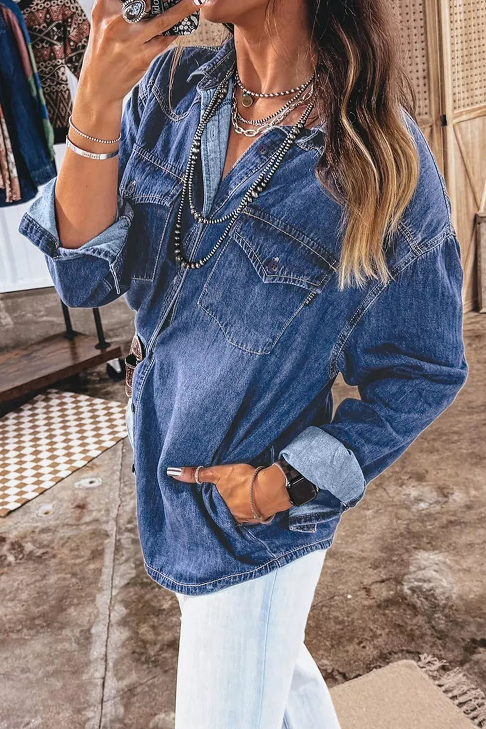 Women's Western Denim Shirt – view 3