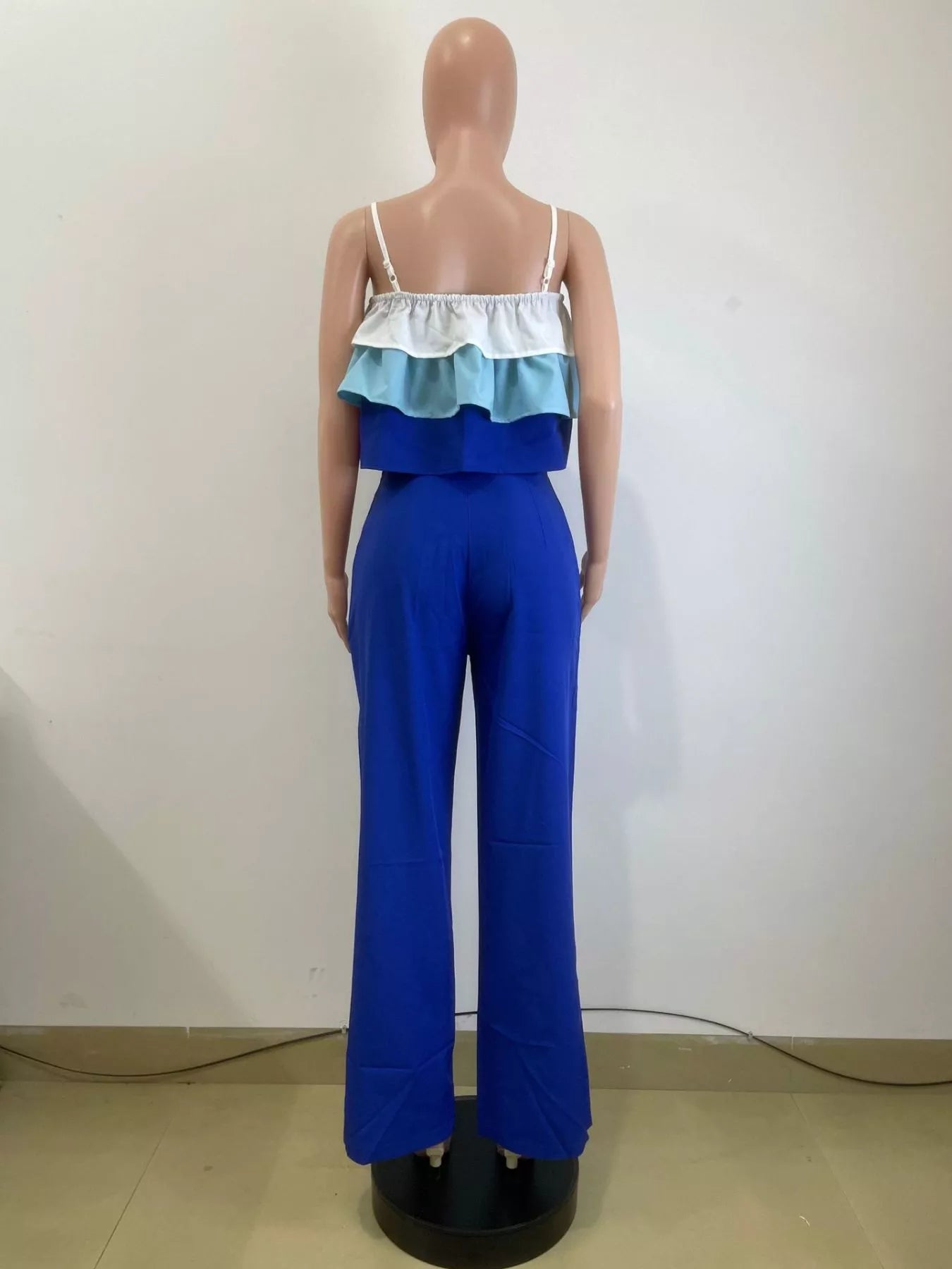 Layered Ruffle Crop Top and Pants Set  Shop One Place