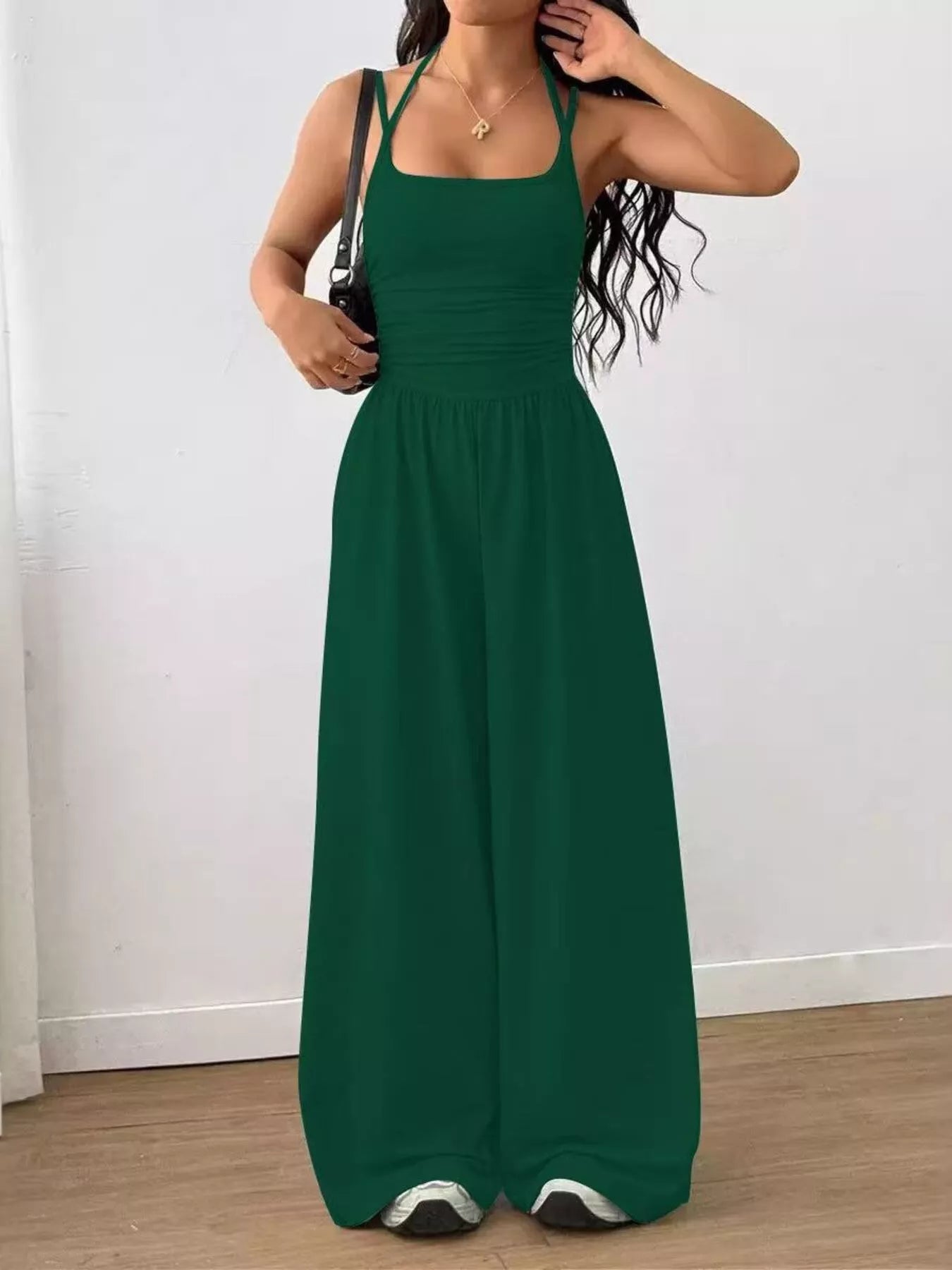 Spaghetti Strap Wide Leg Jumpsuit  Shop One Place