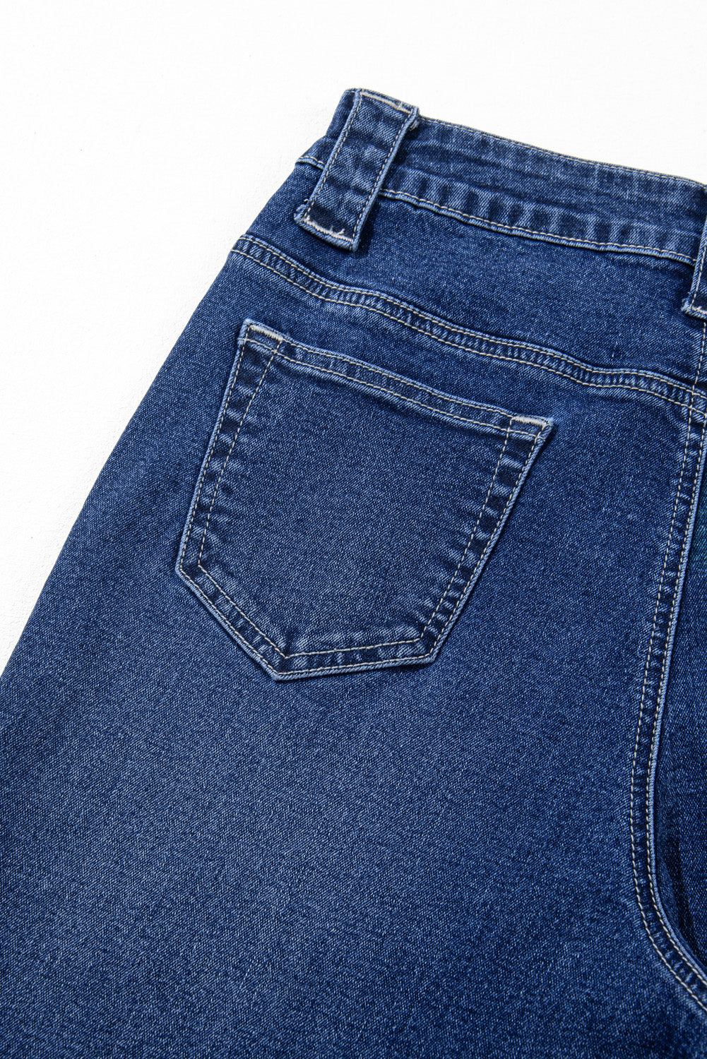 Sail Blue Wide Leg Pocketed High Waist Jeans  Shop One Place